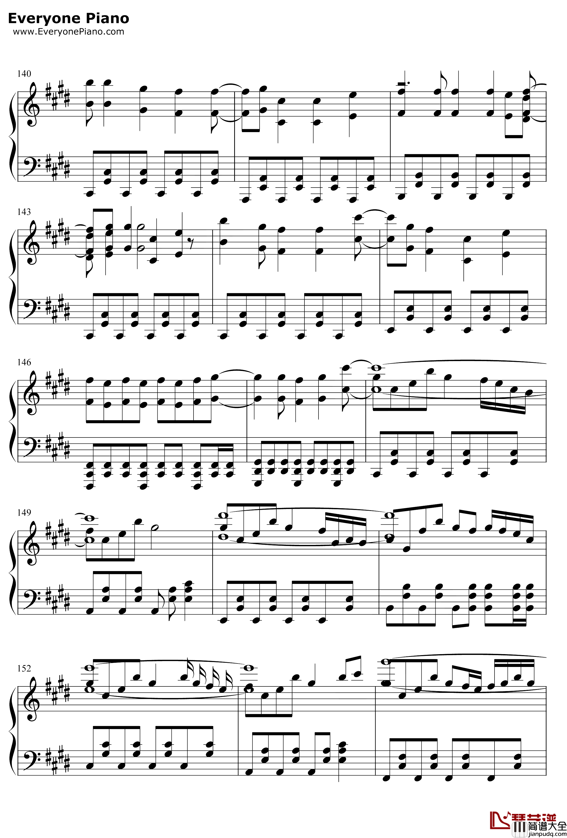 逆浪千秋钢琴谱_言和_2018年哔哩哔哩拜年祭