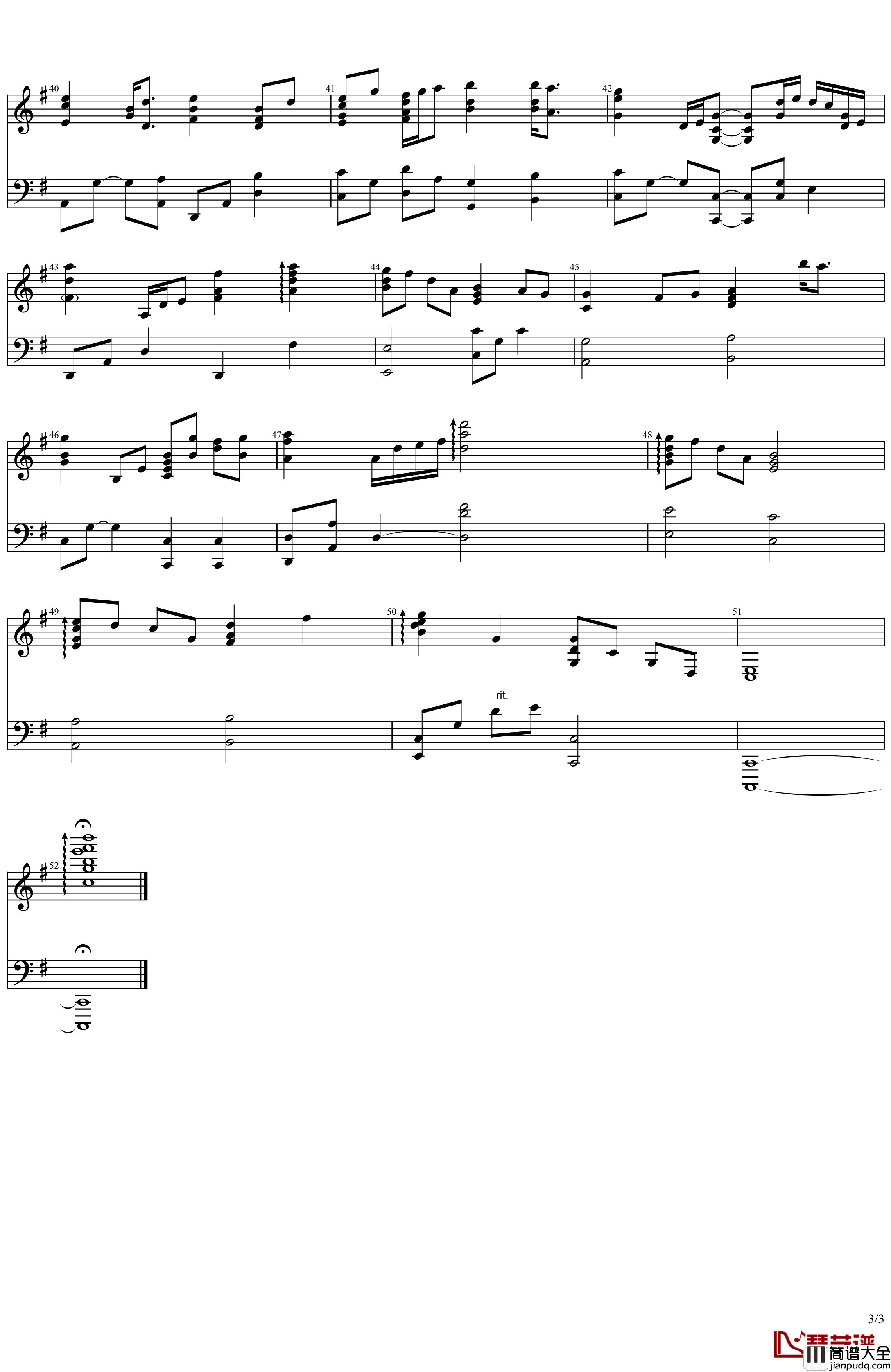 Fragment__instrumental_钢琴谱_水夏A.S+~Eternal_Name~*ED*Element_Garden*galgame_bgm_tororo