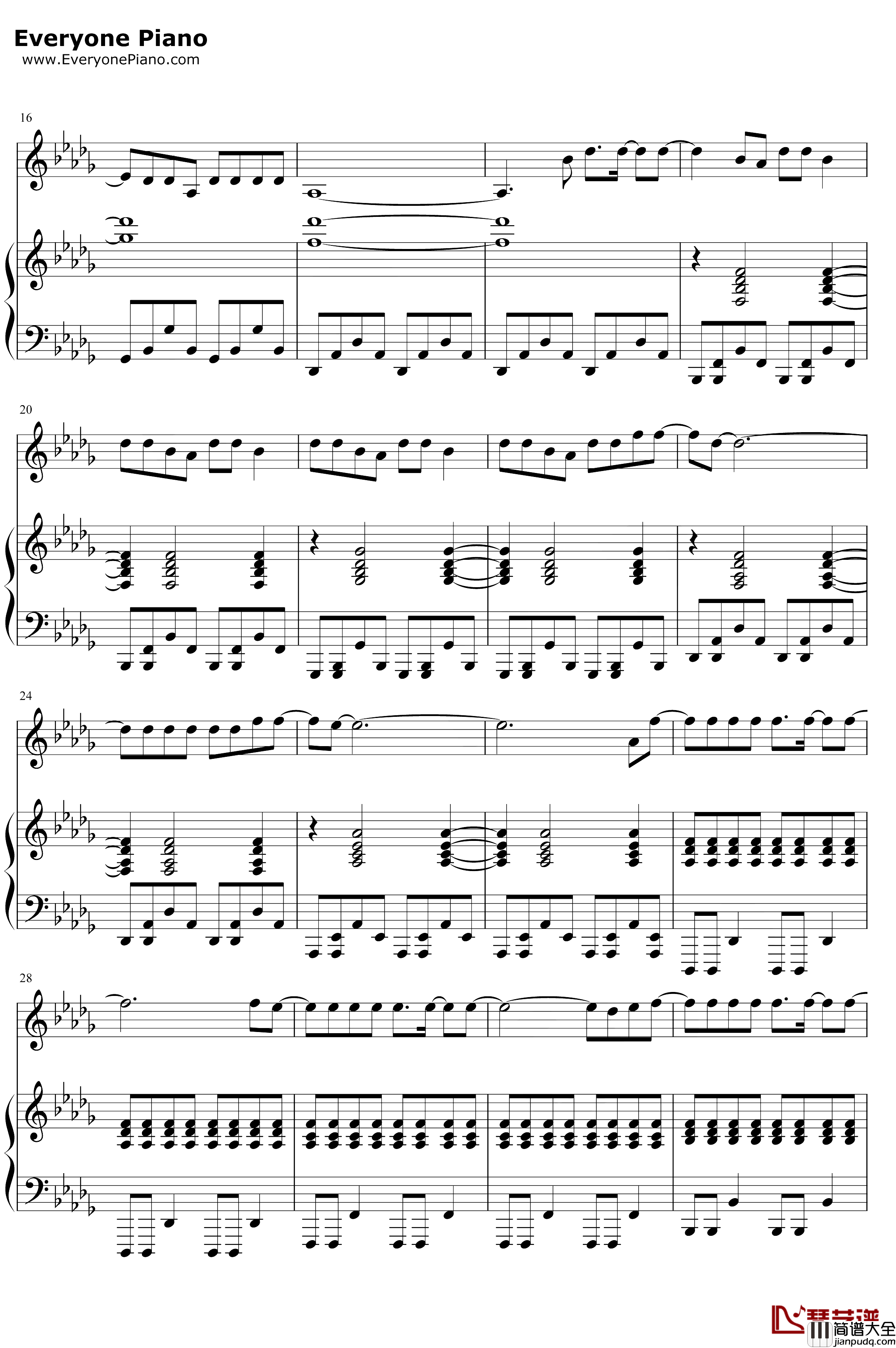 Tough钢琴谱_LewisCapaldi_LewisCapaldi