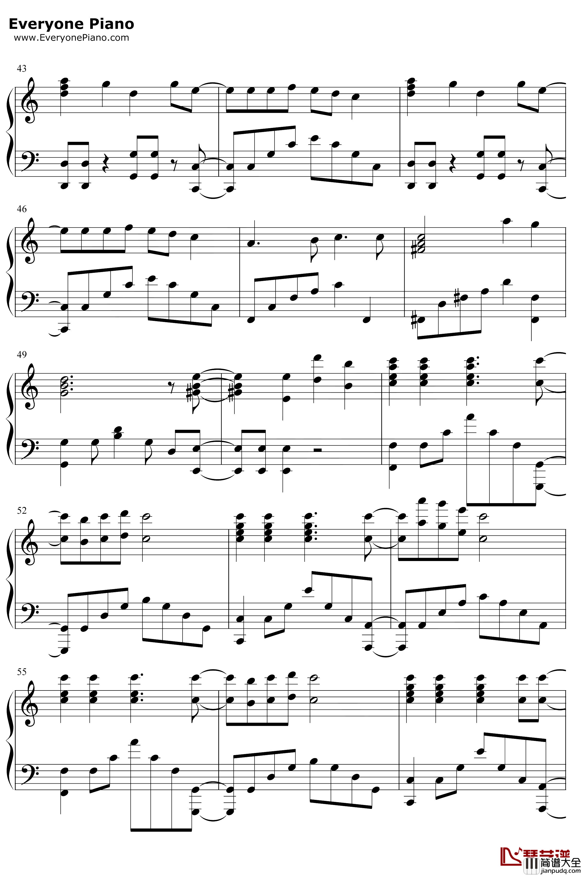 JUSTadICE钢琴谱_大森靖子_黑色五叶草OP7