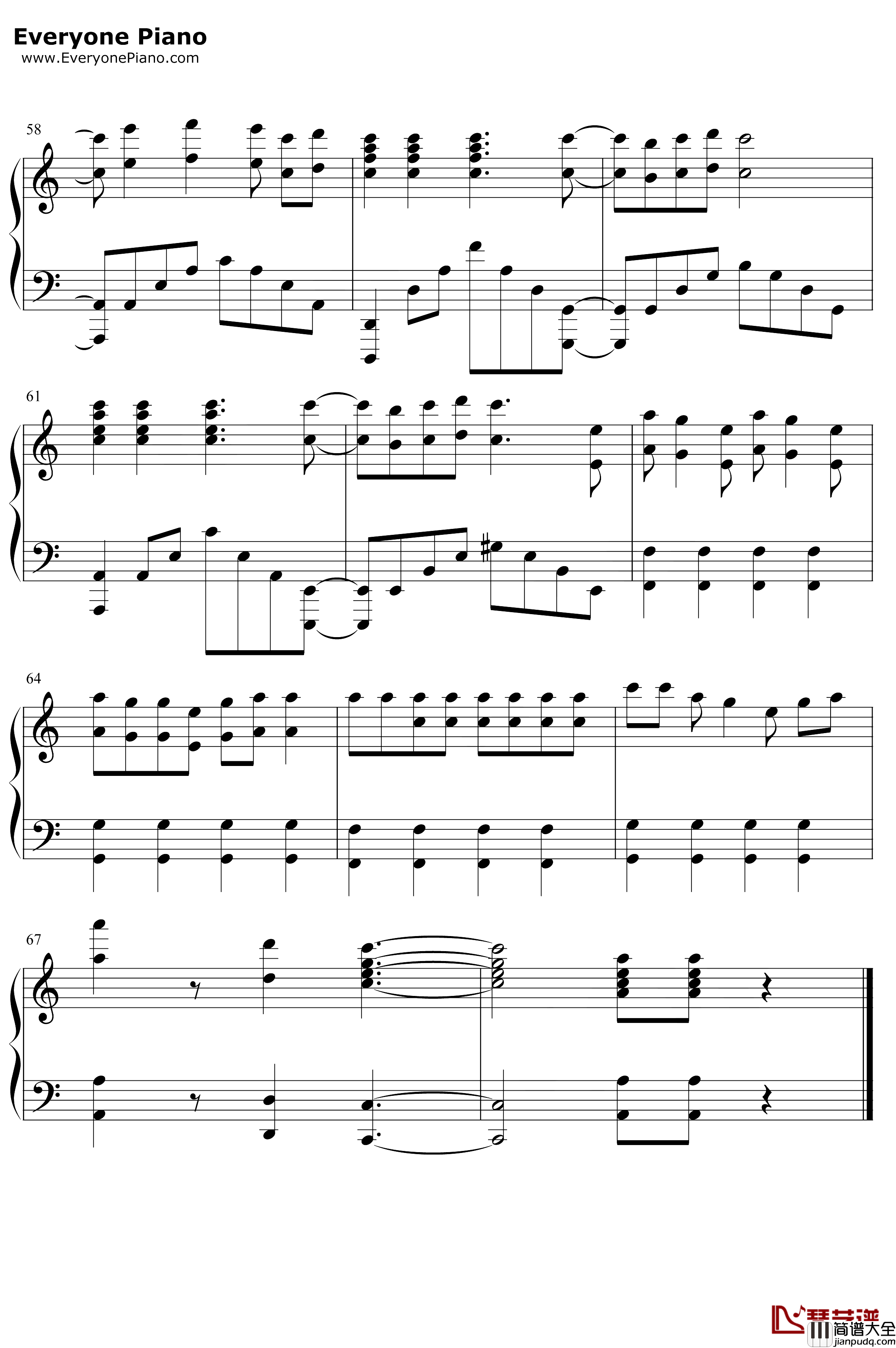 JUSTadICE钢琴谱_大森靖子_黑色五叶草OP7