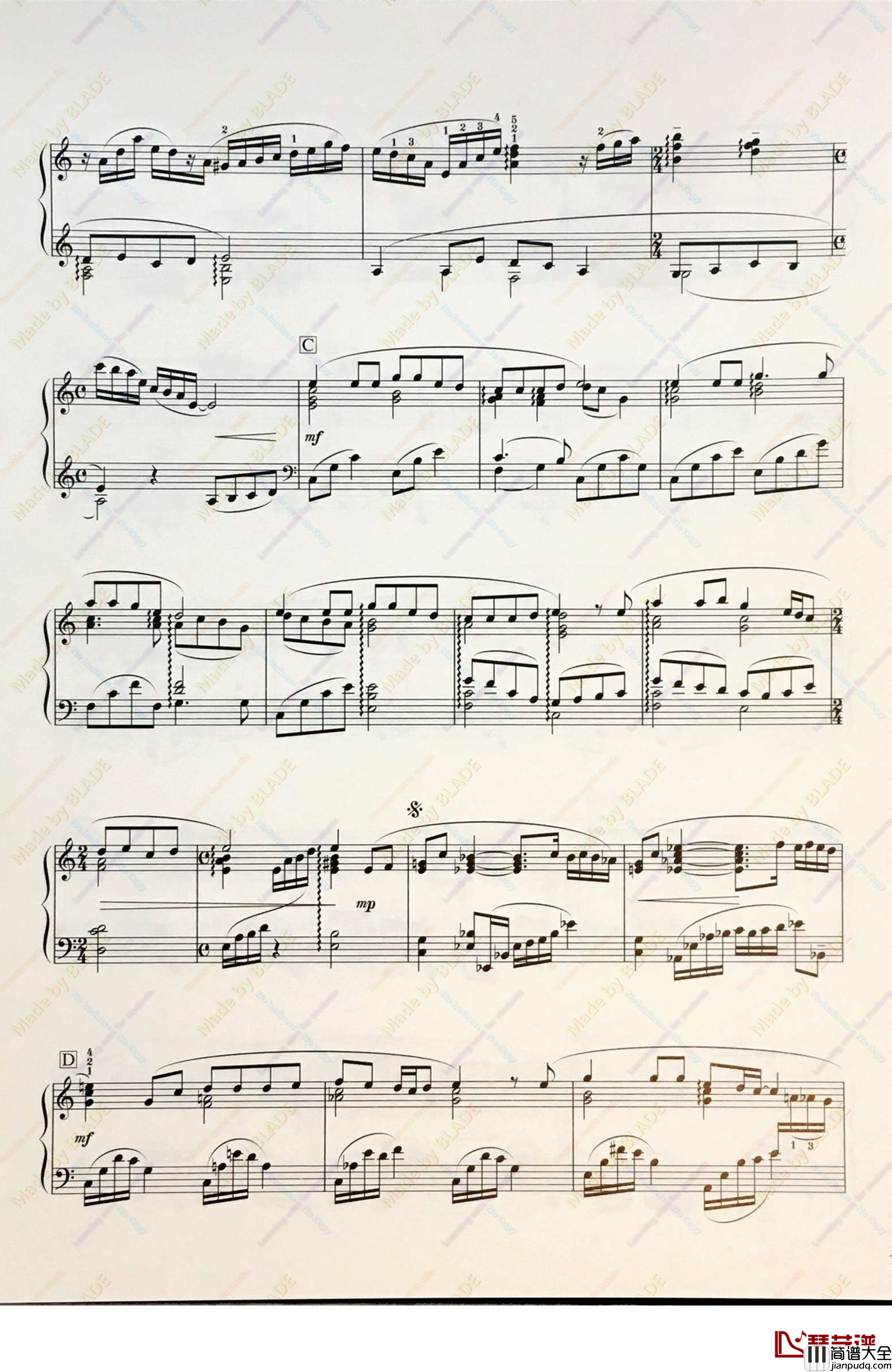 テルーの唄钢琴谱_瑟鲁之歌_地海战记