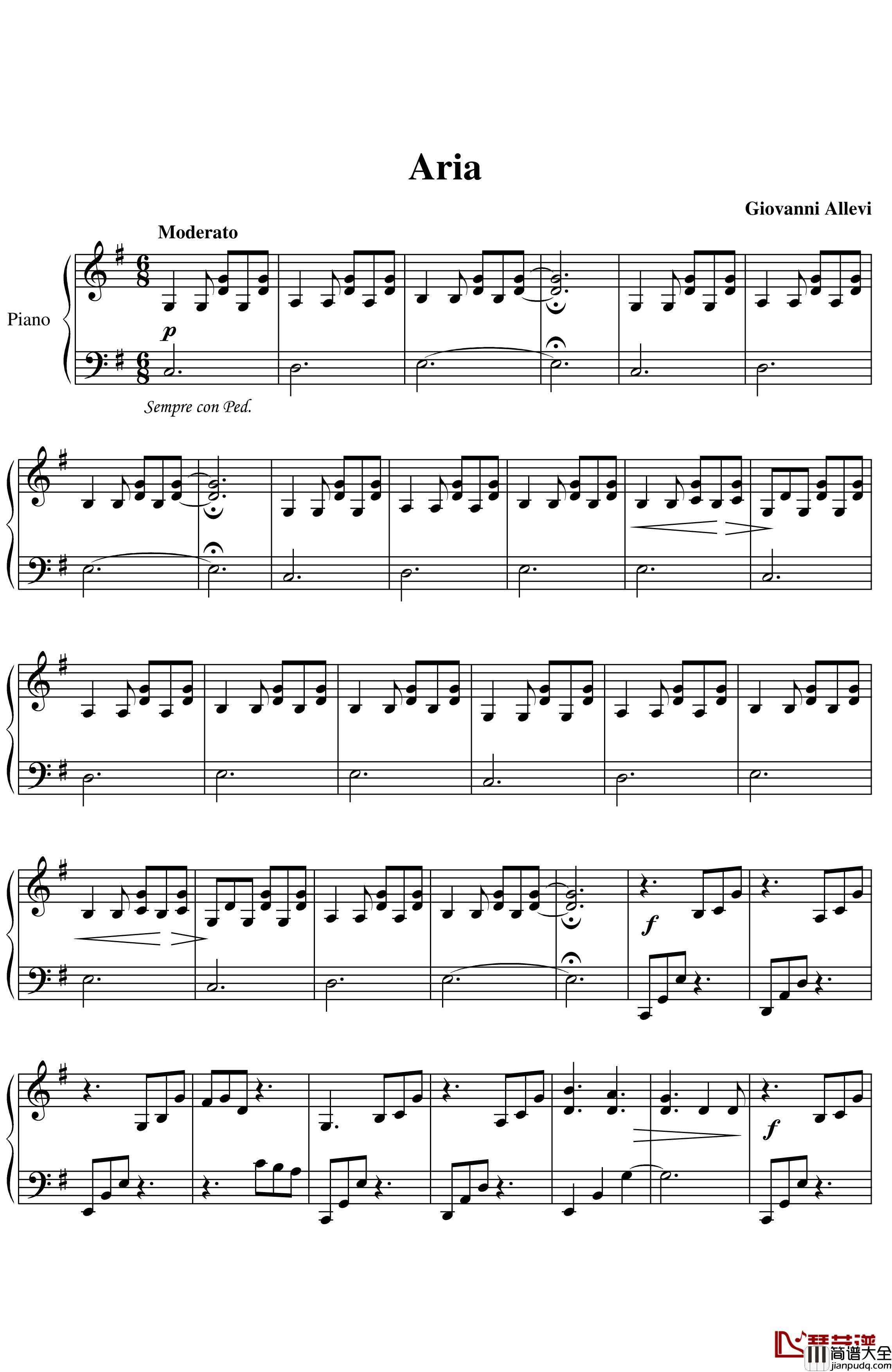 aria钢琴谱_Giovanni_Allevi