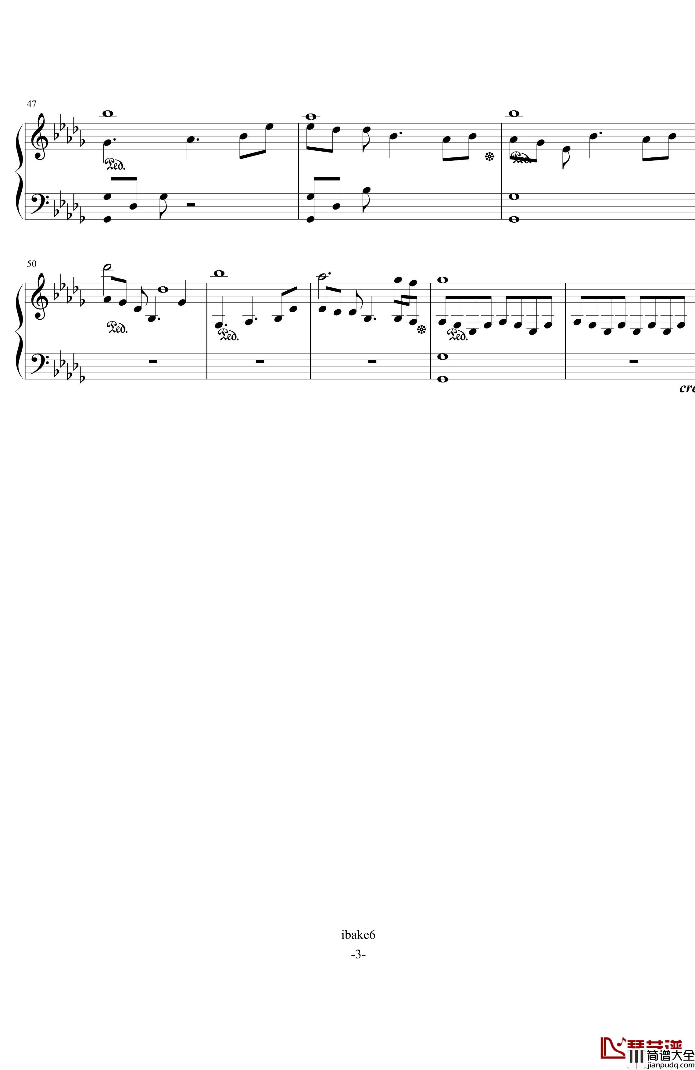 禮物钢琴谱_贾季璇