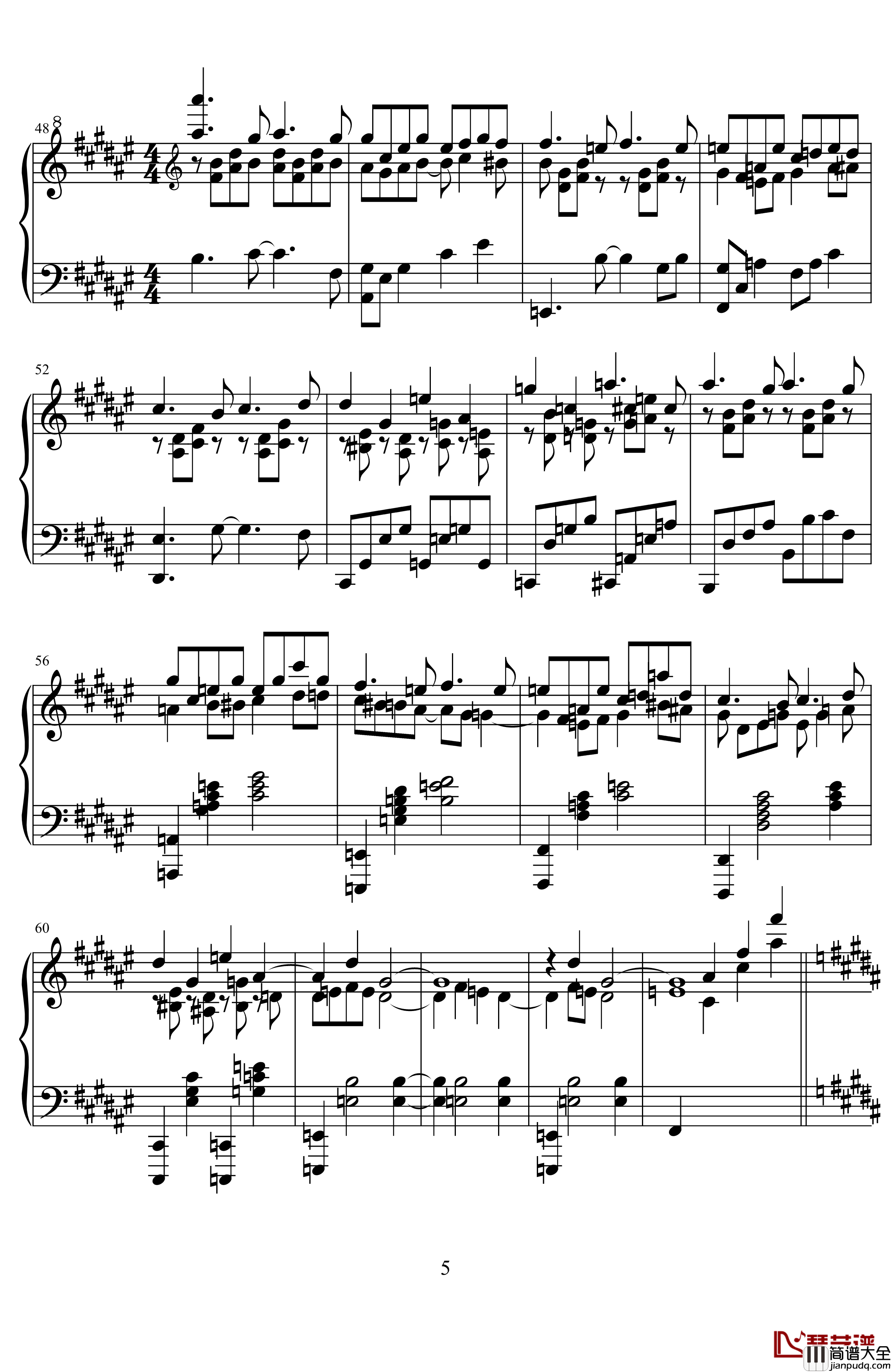 波纹钢琴谱_天籁传声