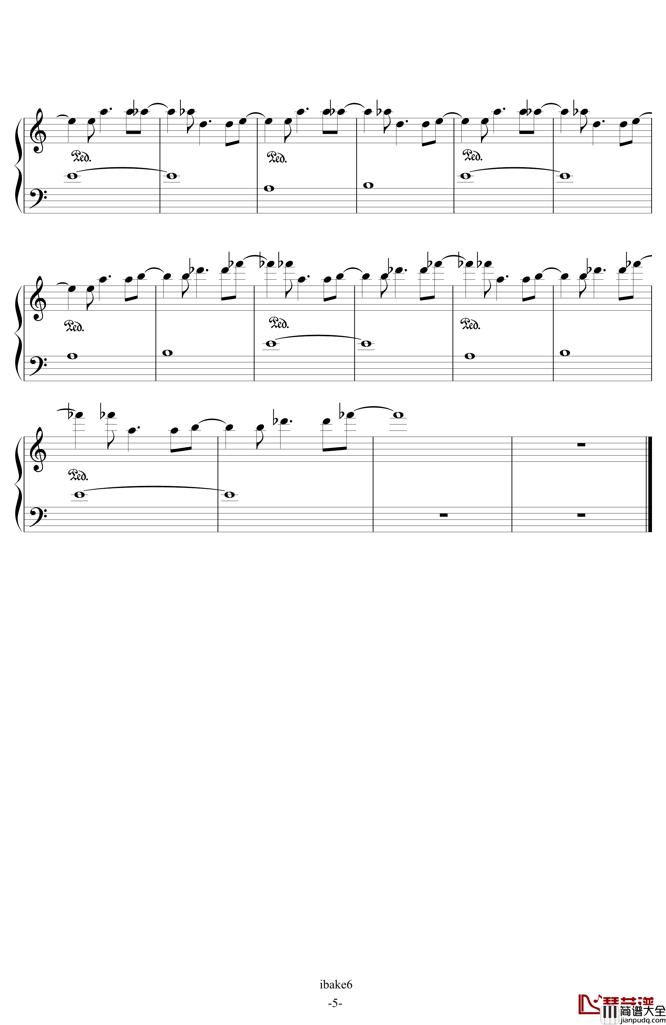 Going_Home钢琴谱_Tom_Day