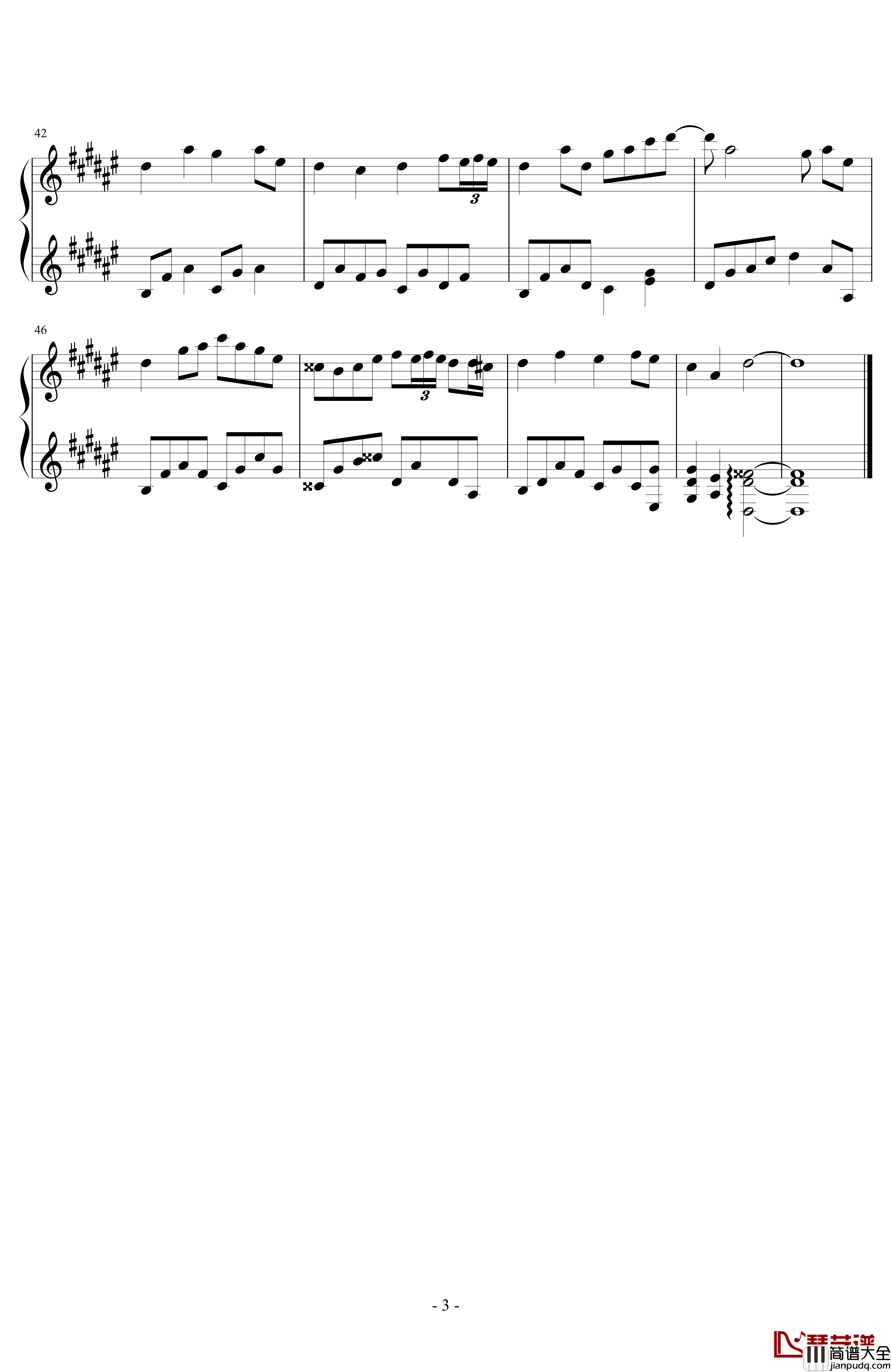 Dream_Meets灵梦录钢琴谱_起夜曲_s_zero_pie