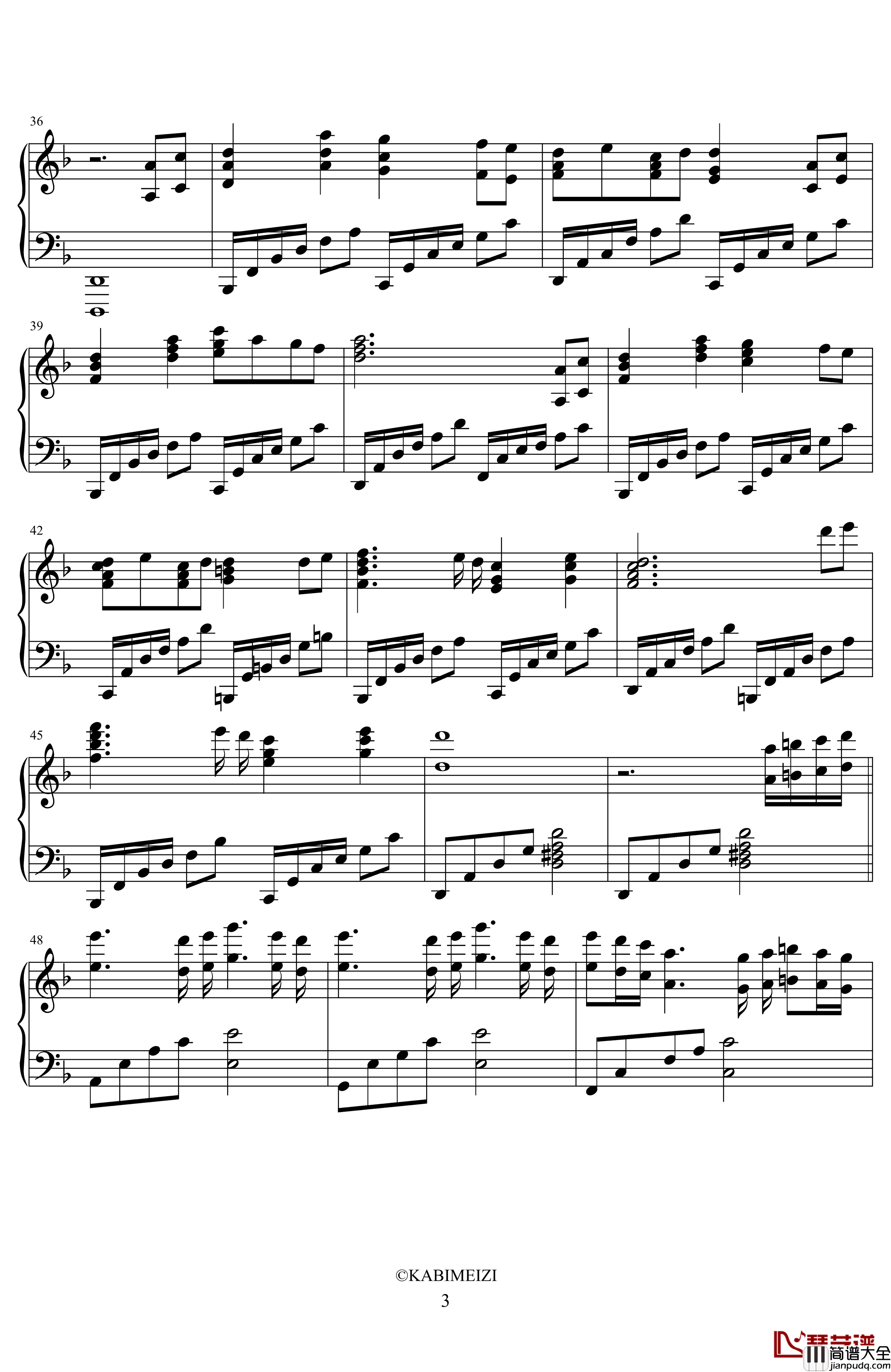 奈落之战_想风谭钢琴谱_和田薰