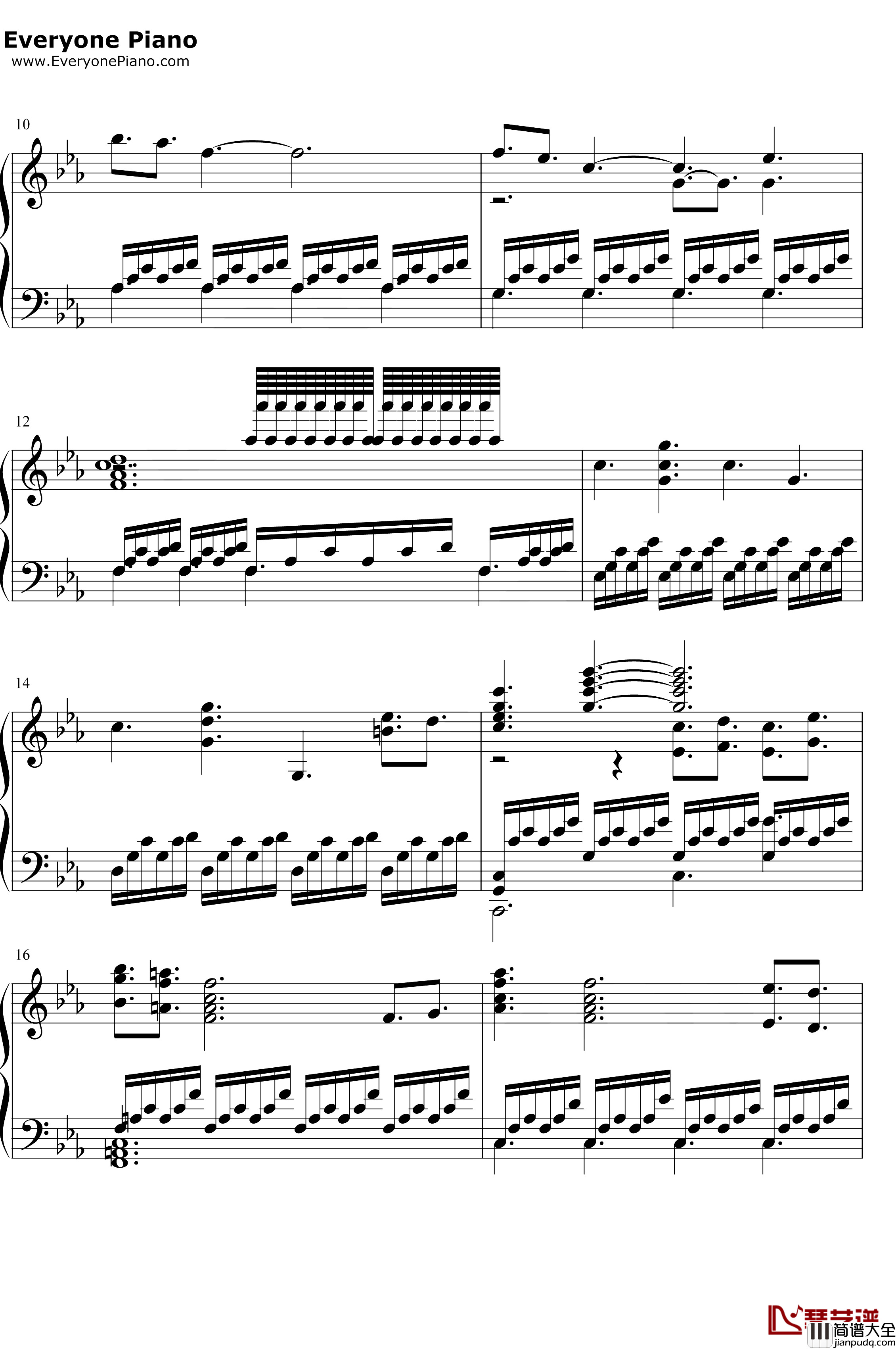 White_Palace钢琴谱_Christopher_Larkin_空洞骑士BGM