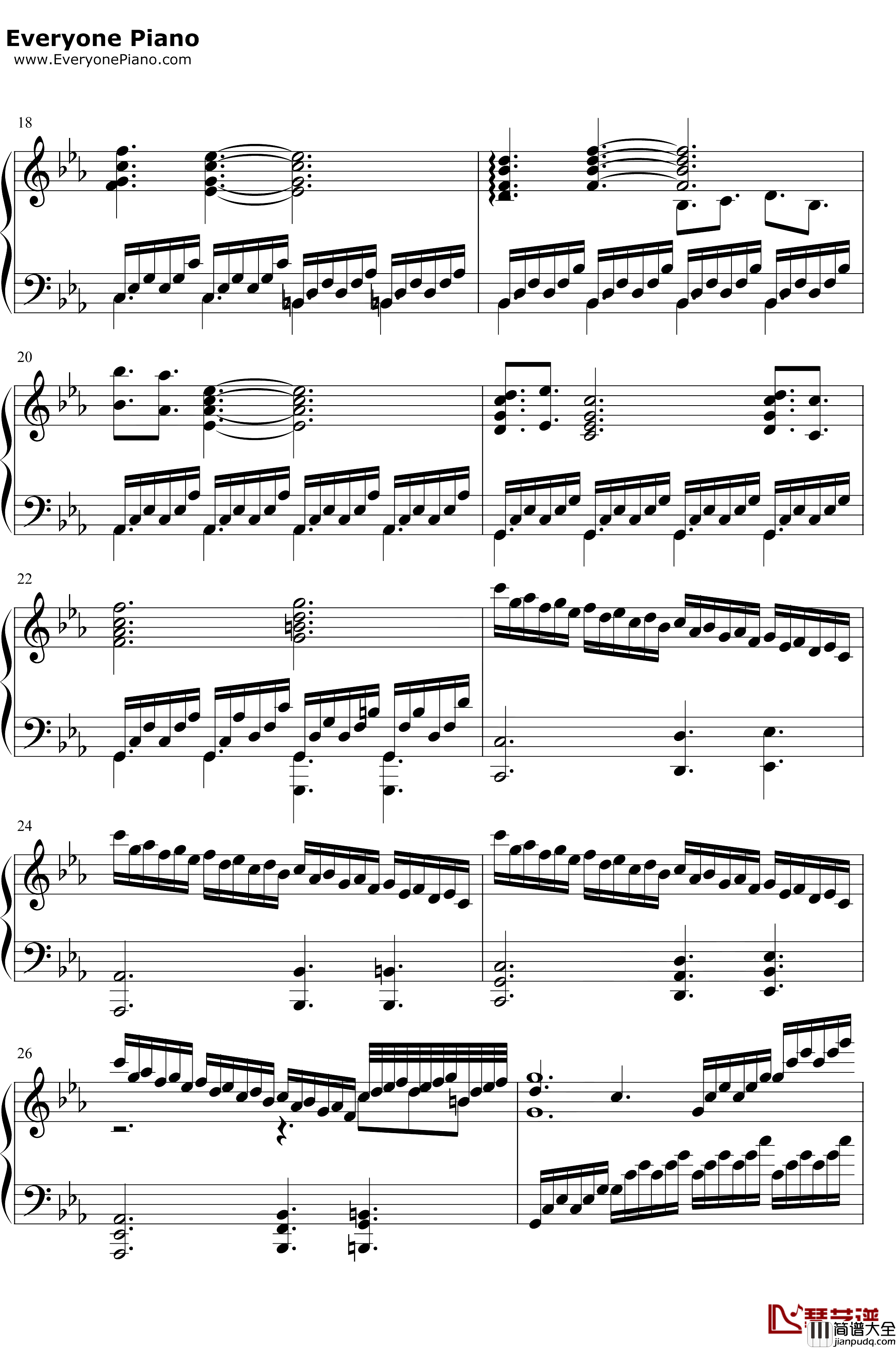 White_Palace钢琴谱_Christopher_Larkin_空洞骑士BGM