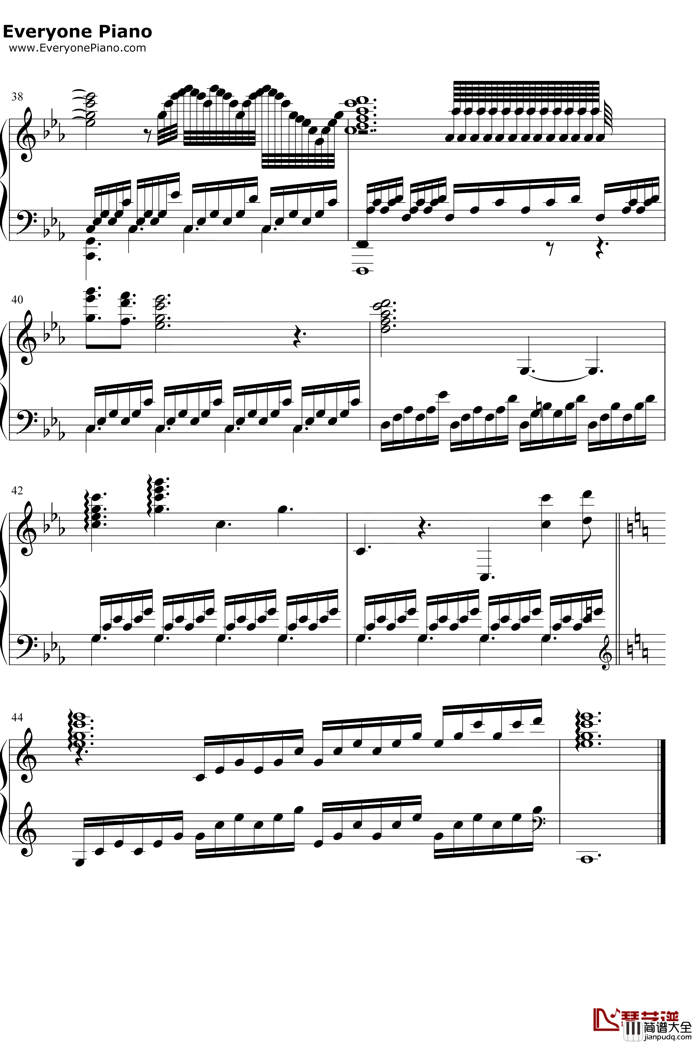 White_Palace钢琴谱_Christopher_Larkin_空洞骑士BGM