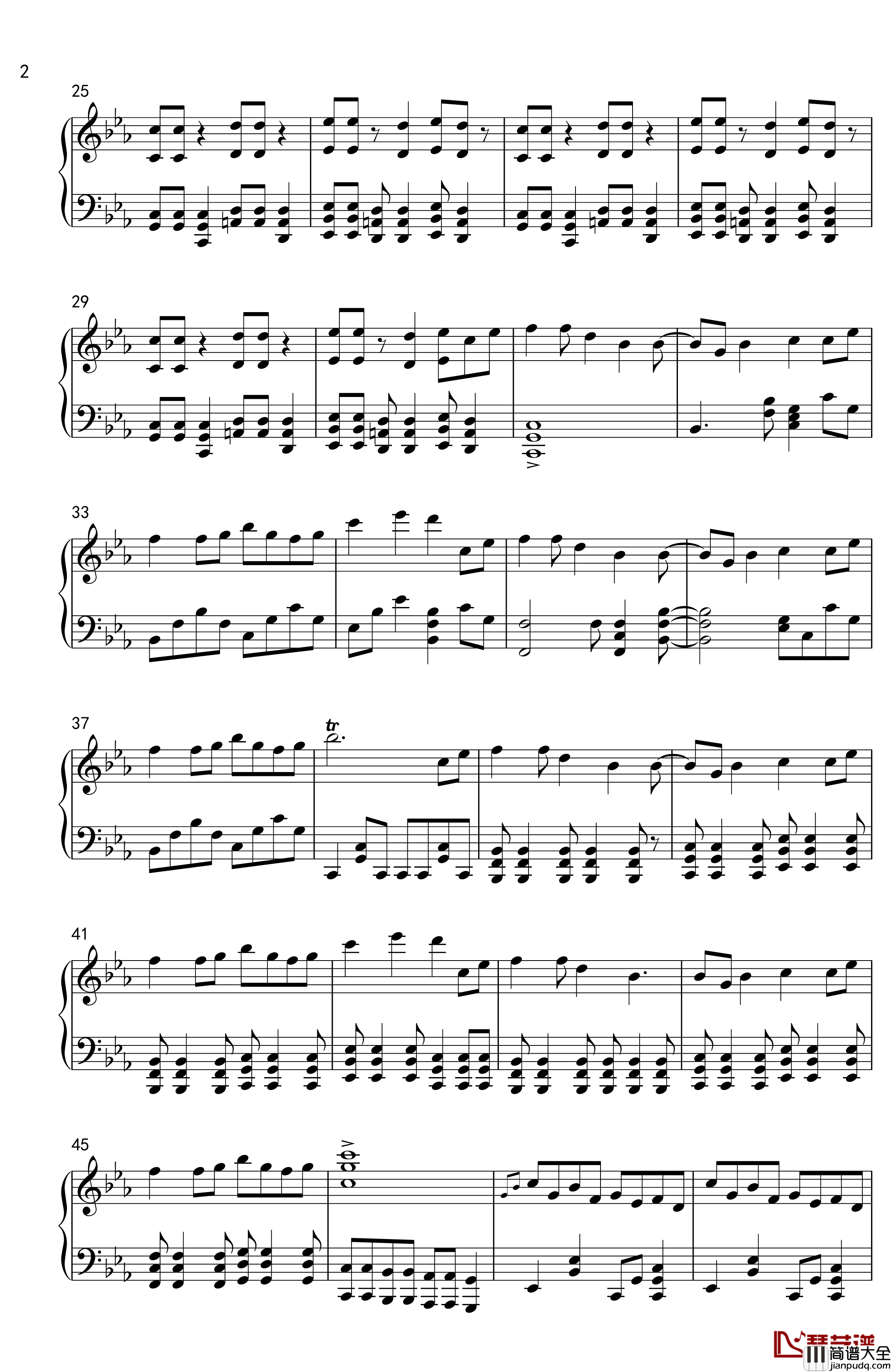 竹取飞翔钢琴谱_东方同人曲