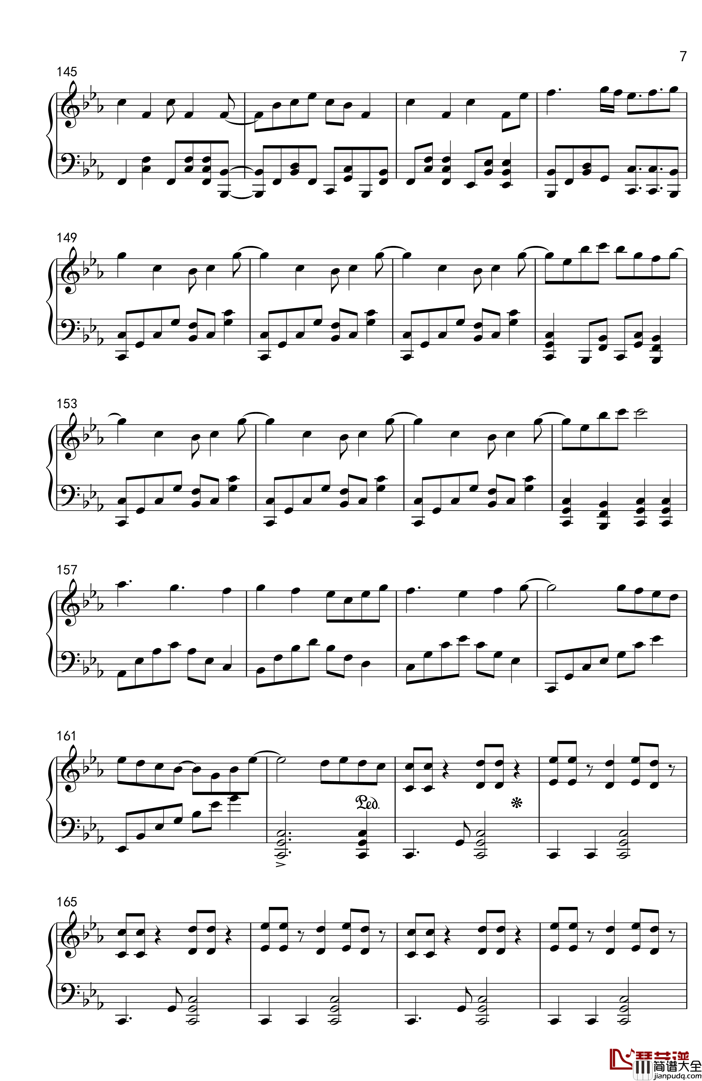 竹取飞翔钢琴谱_东方同人曲