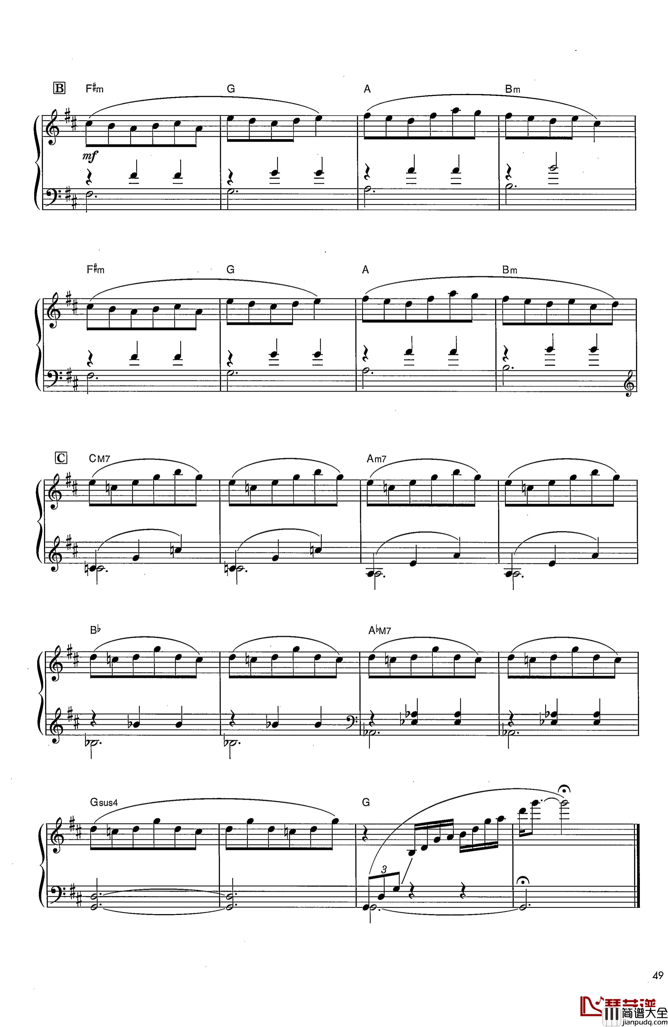 秋祭り钢琴谱_你的名字_RADWIMPS