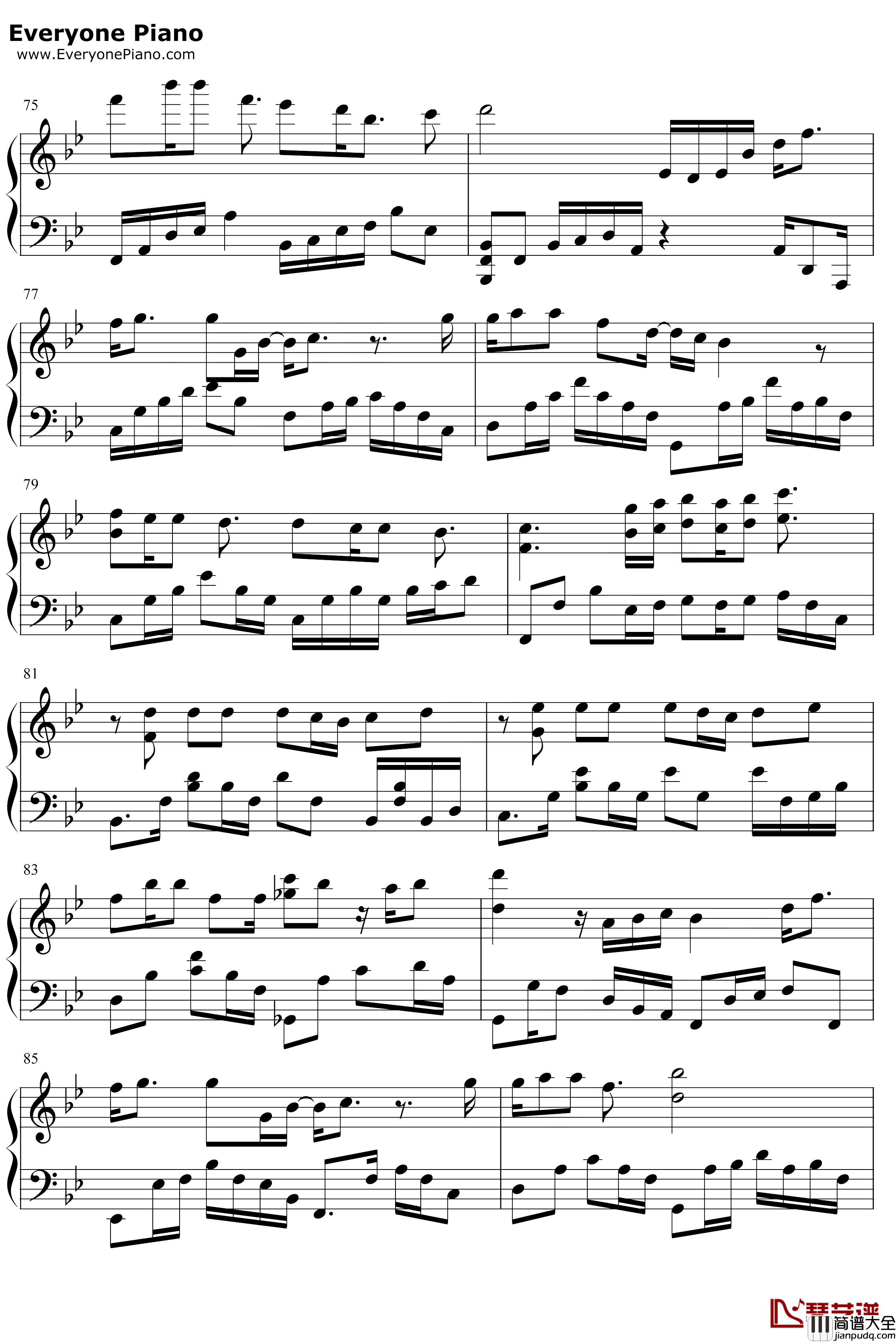 将故事写成我们钢琴谱_林俊杰