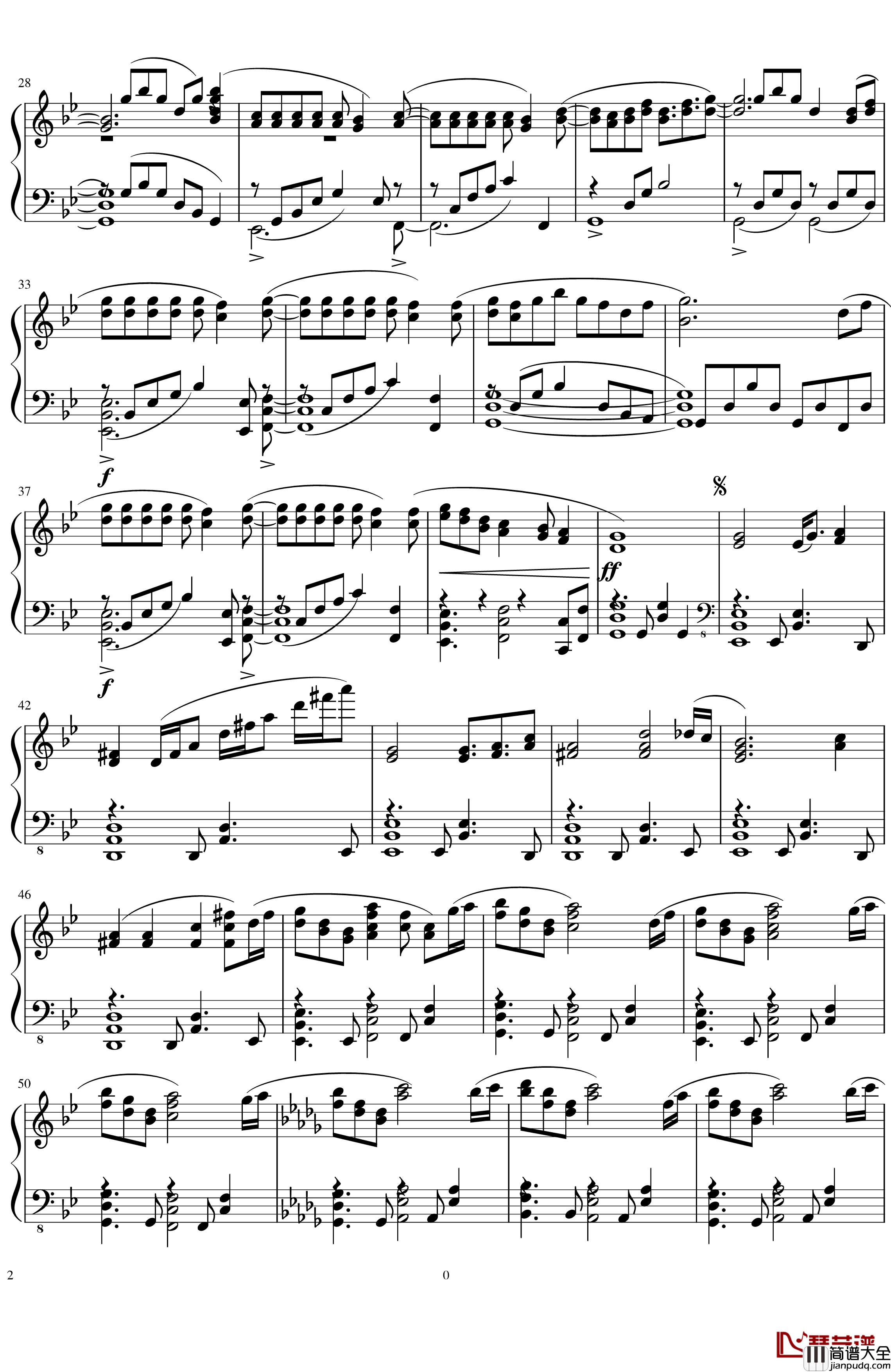 感情の摩天楼钢琴谱_Cosmic_Mind_触手猴