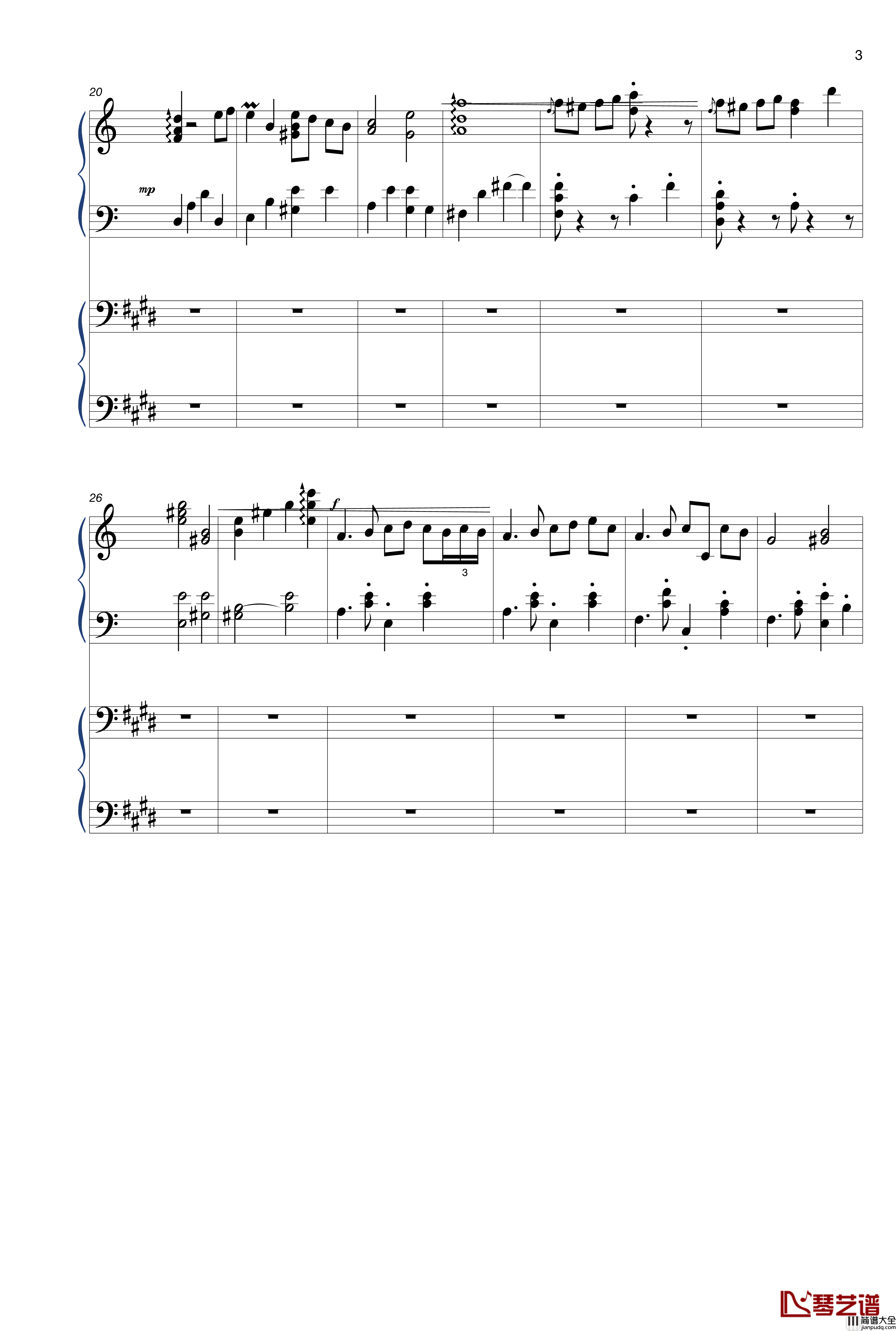 音乐植物大战僵尸2现代时光钢琴谱_摩登世界