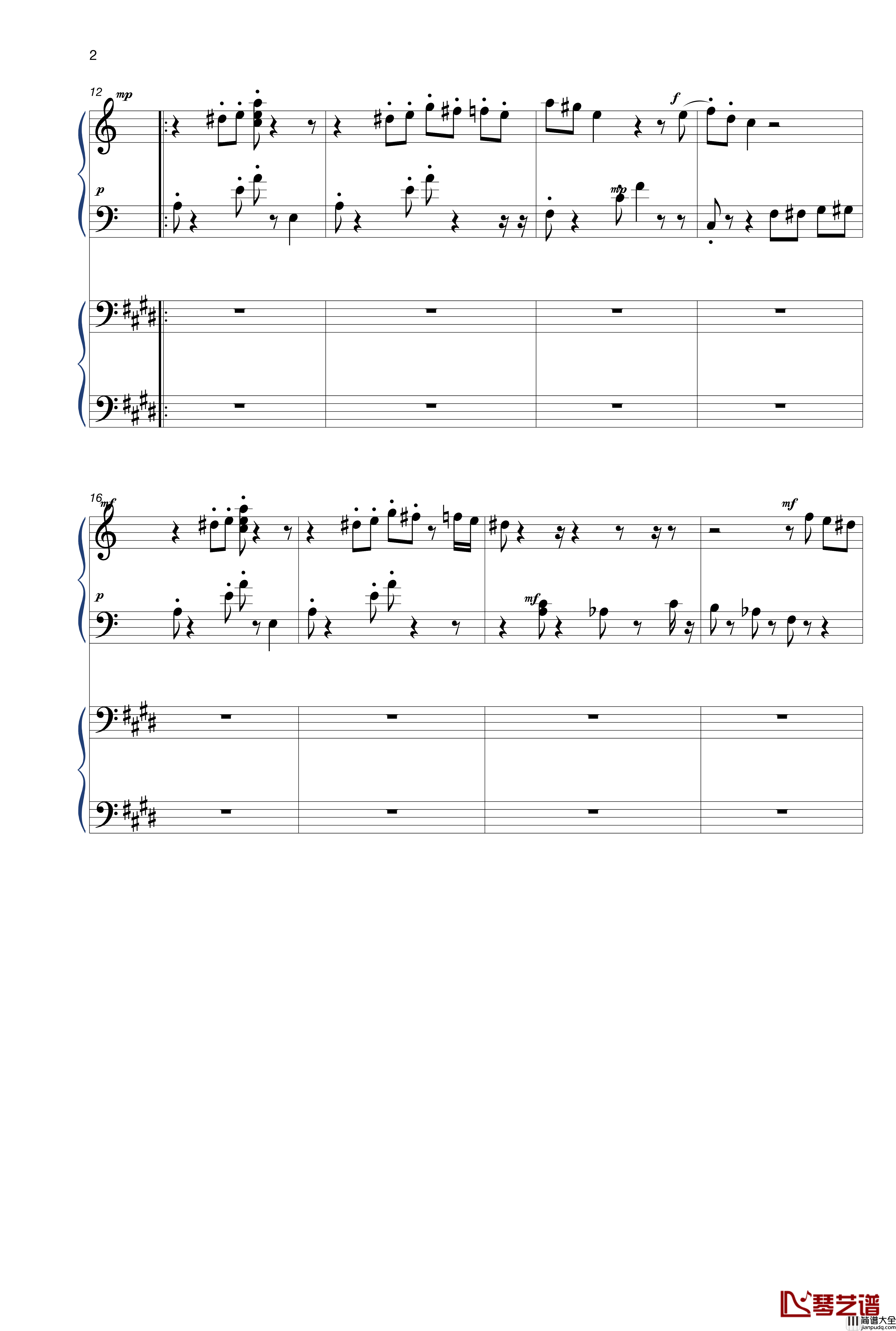 音乐植物大战僵尸2现代时光钢琴谱_摩登世界