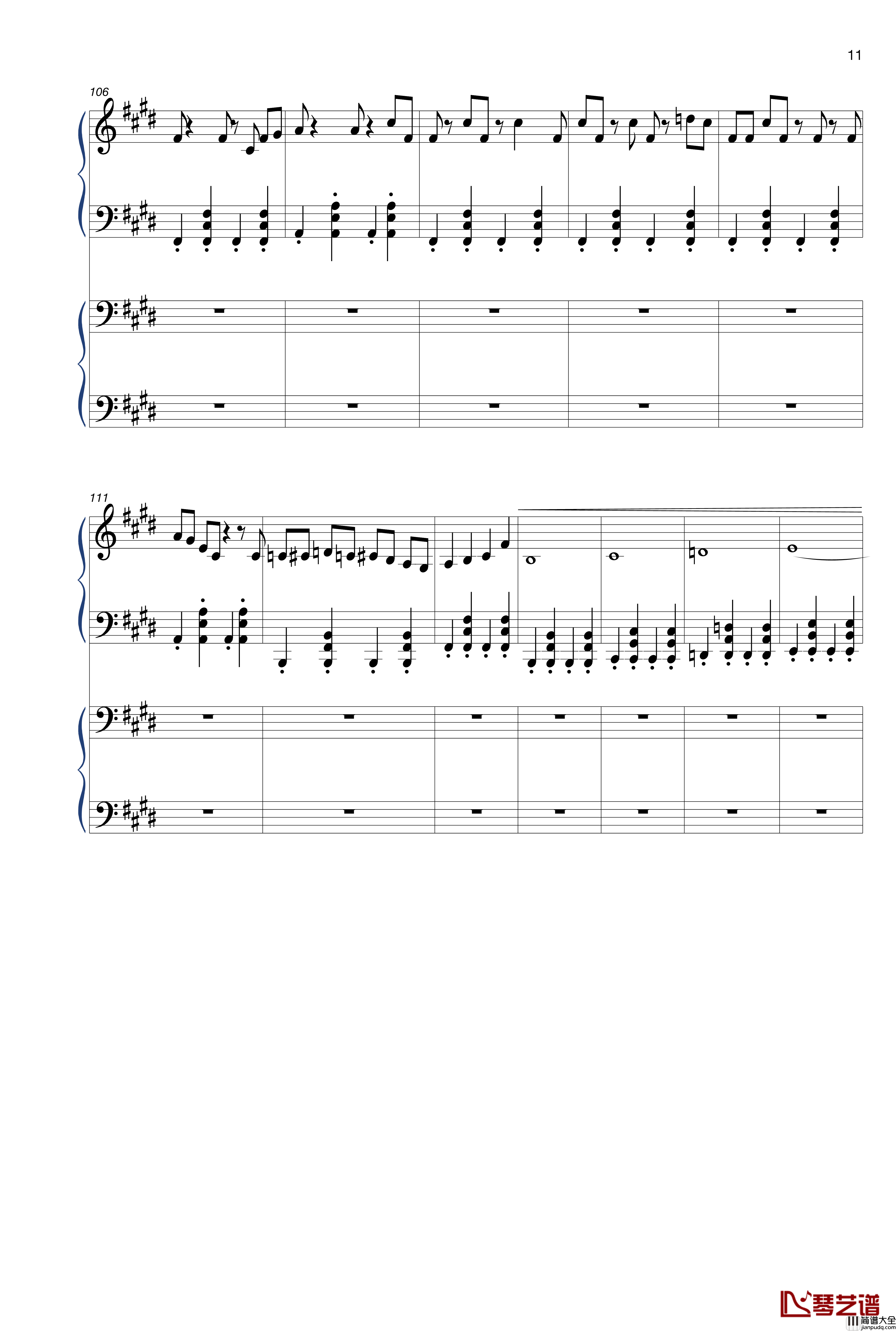 音乐植物大战僵尸2现代时光钢琴谱_摩登世界