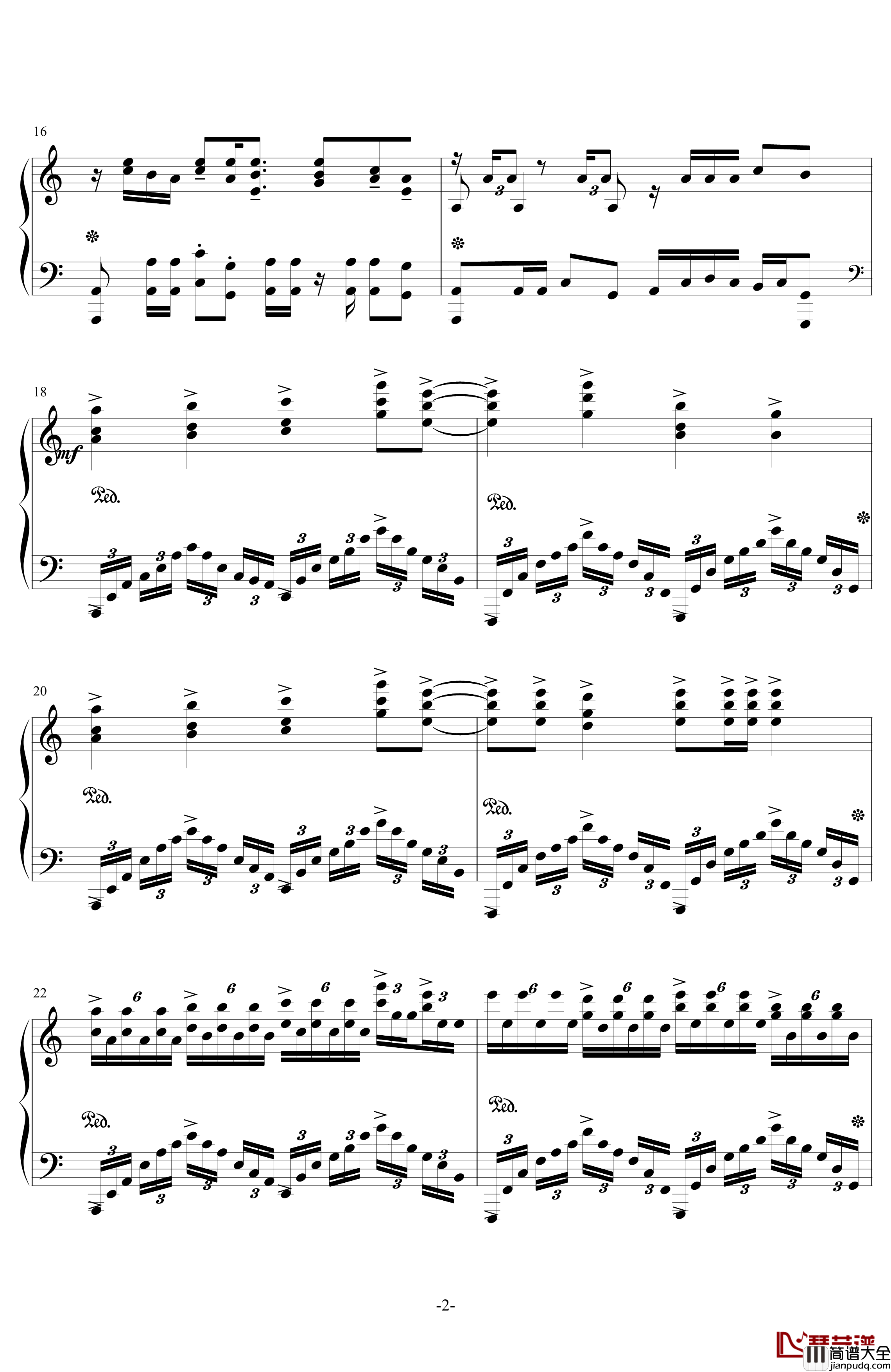 狂妄之徒钢琴谱_凹凸世界第一季ED，完全版_埋葬YJ