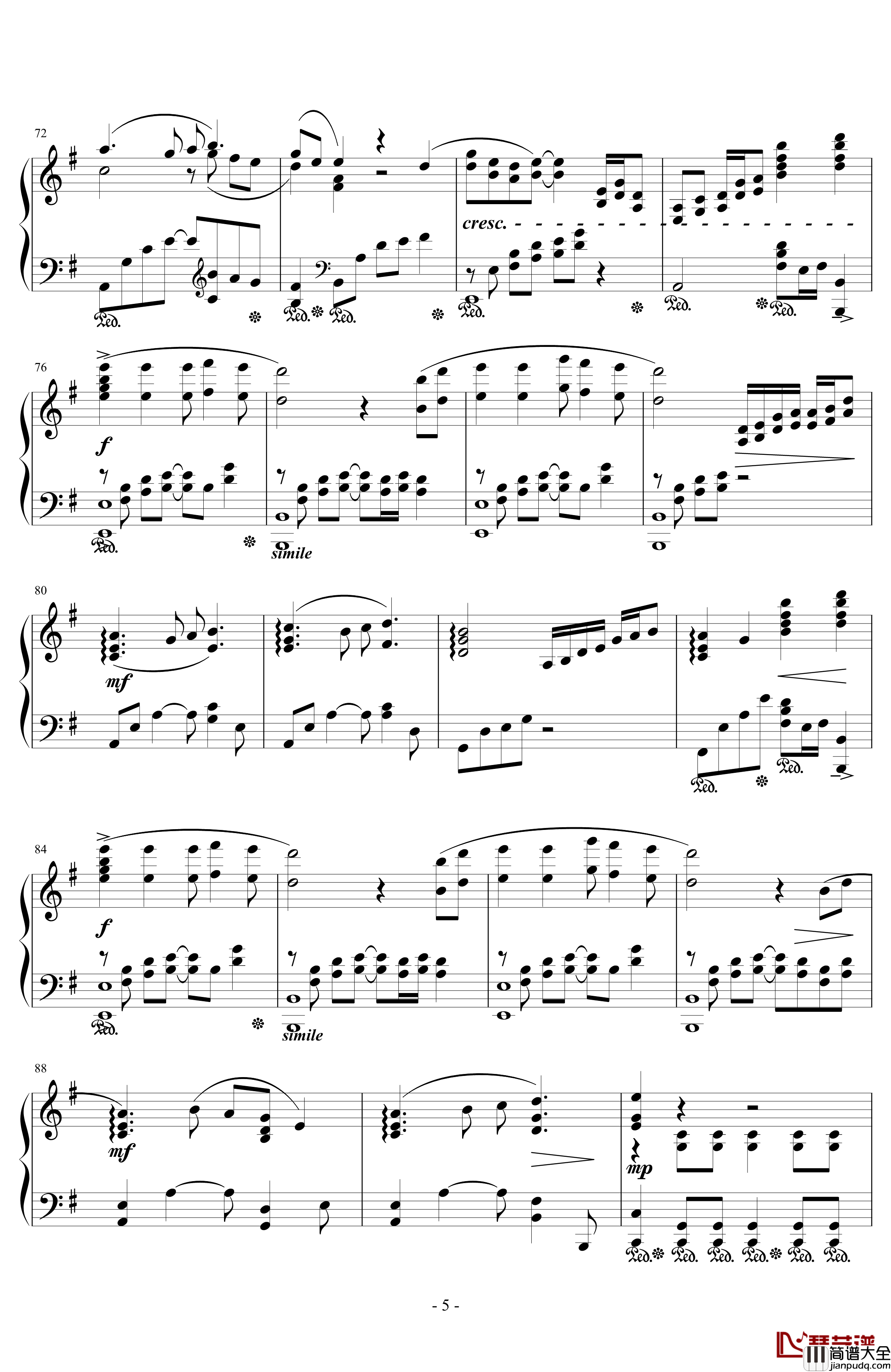 The_Cosmo_Canyon钢琴谱_浜口史郎