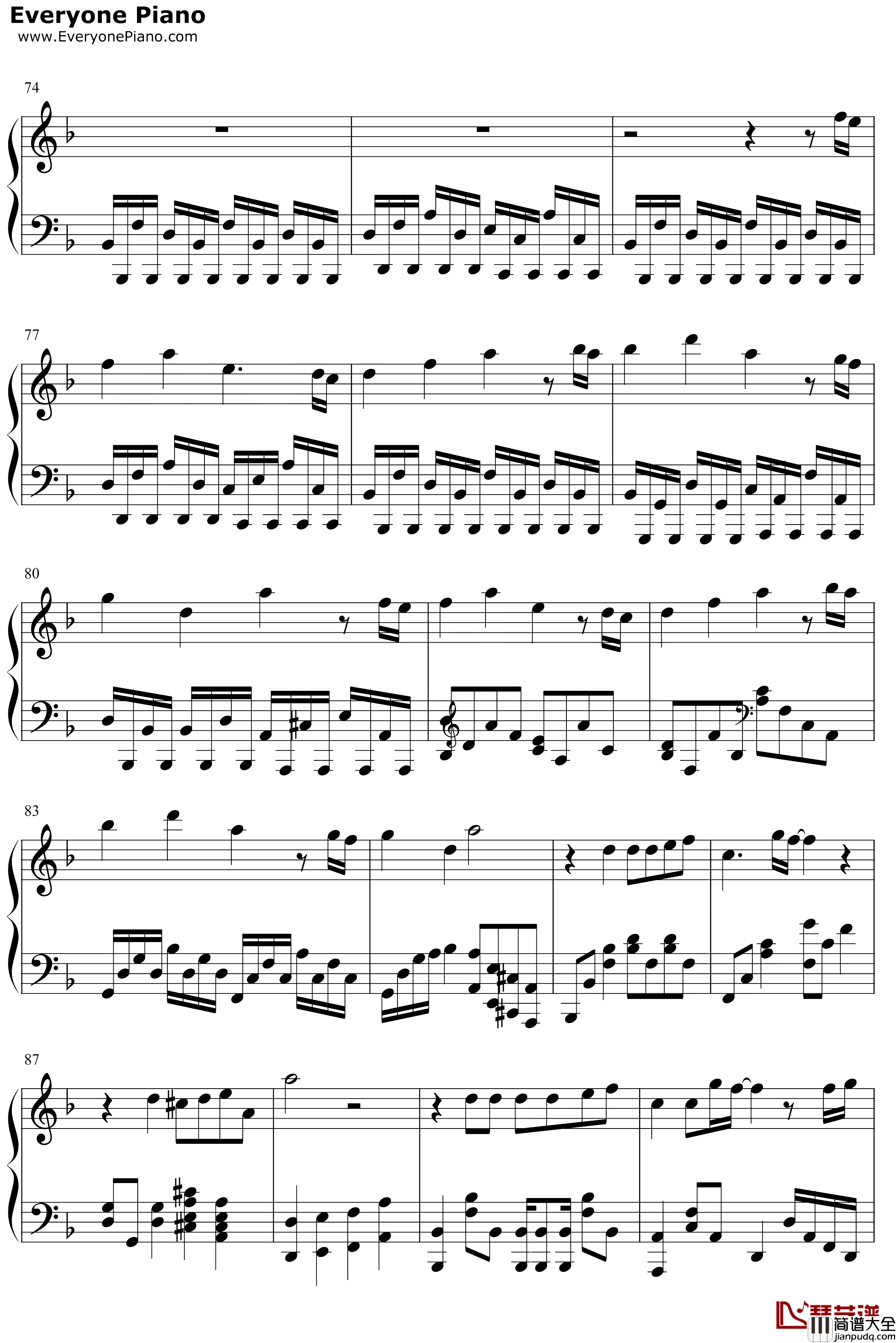 竈門炭治郎のうた钢琴谱_椎名豪中川奈美_鬼灭之刃ED