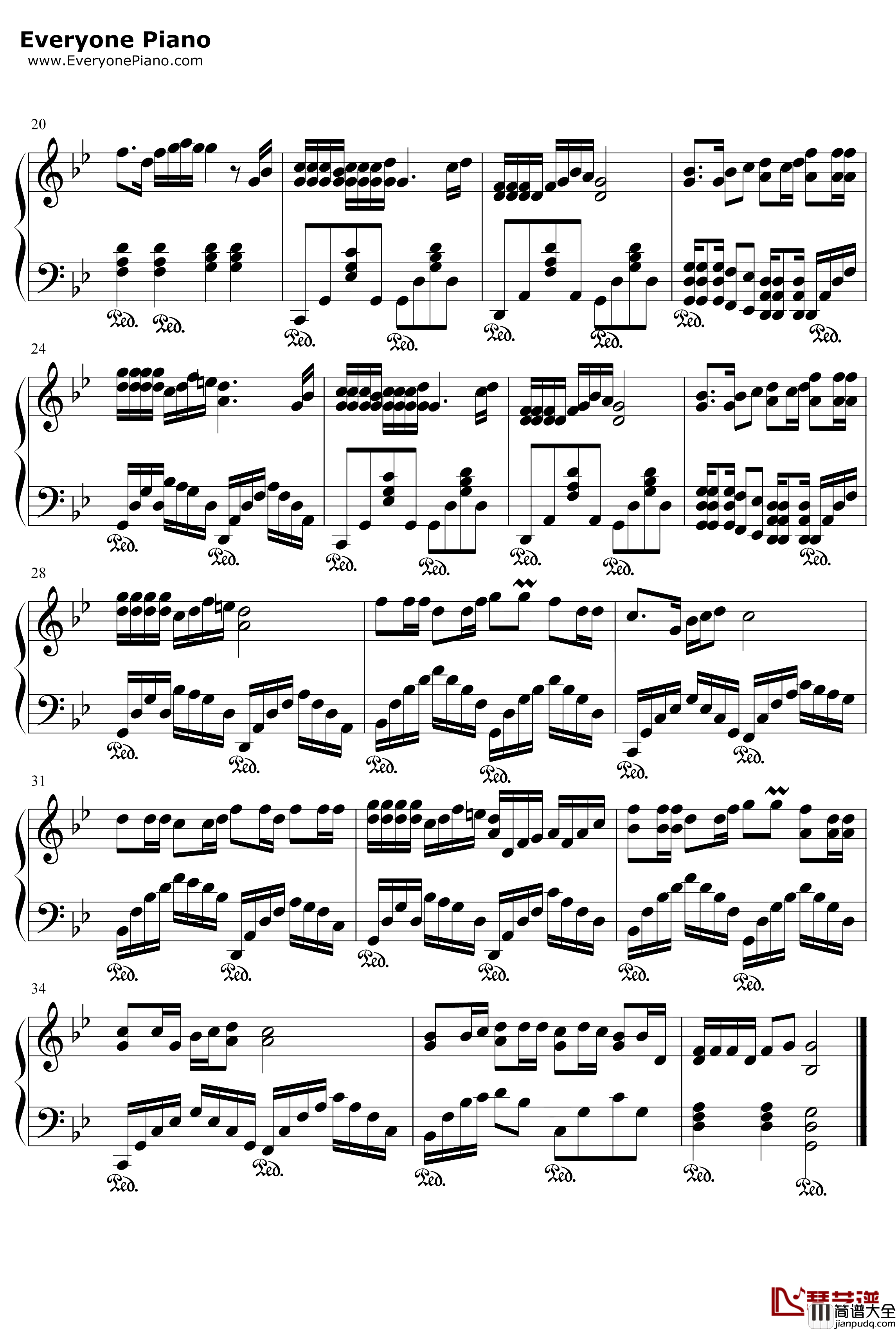 万爱千恩钢琴谱_王琪_是不是我们都不长大你们就不会变老_抖音