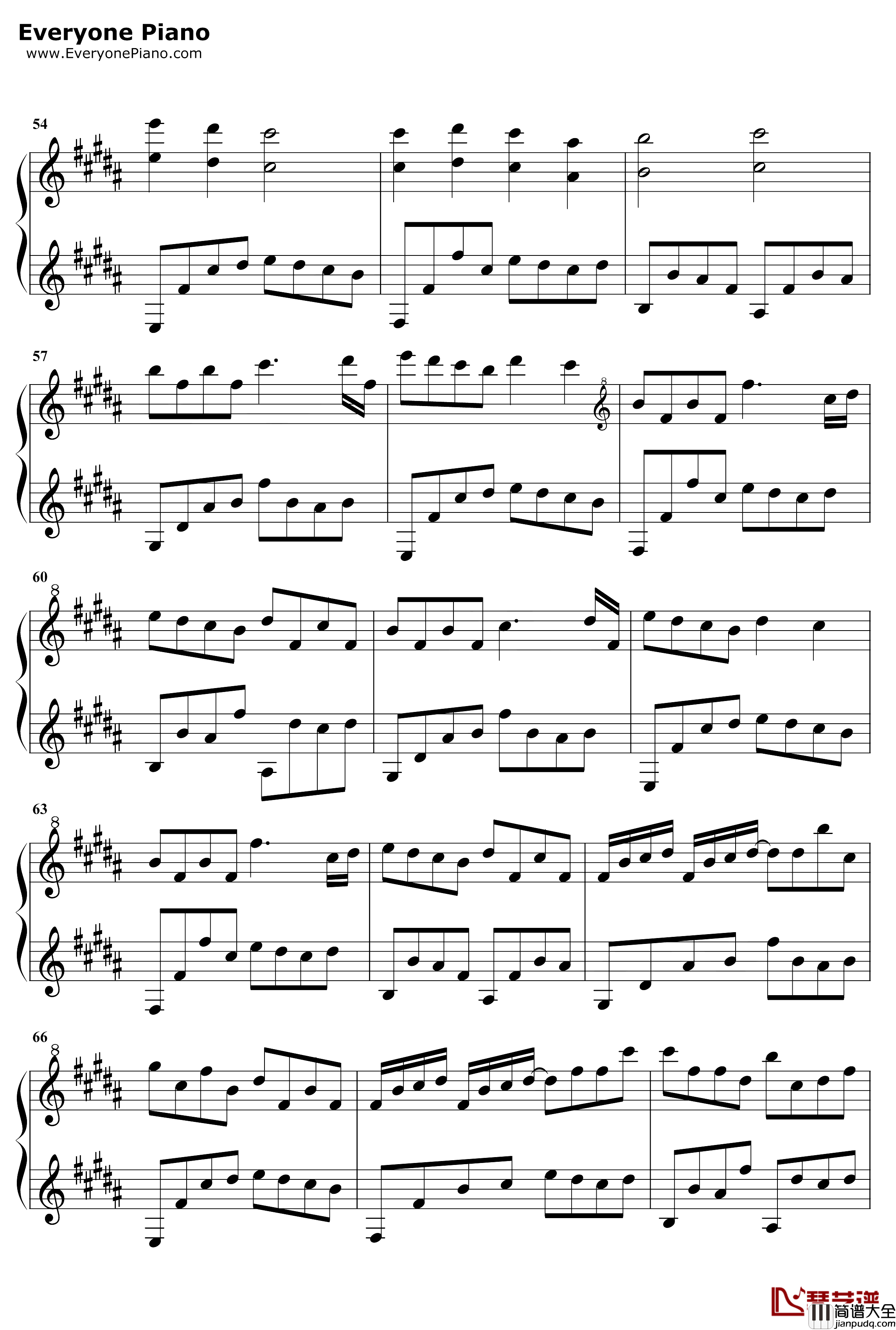 森林钢琴谱_灰澈