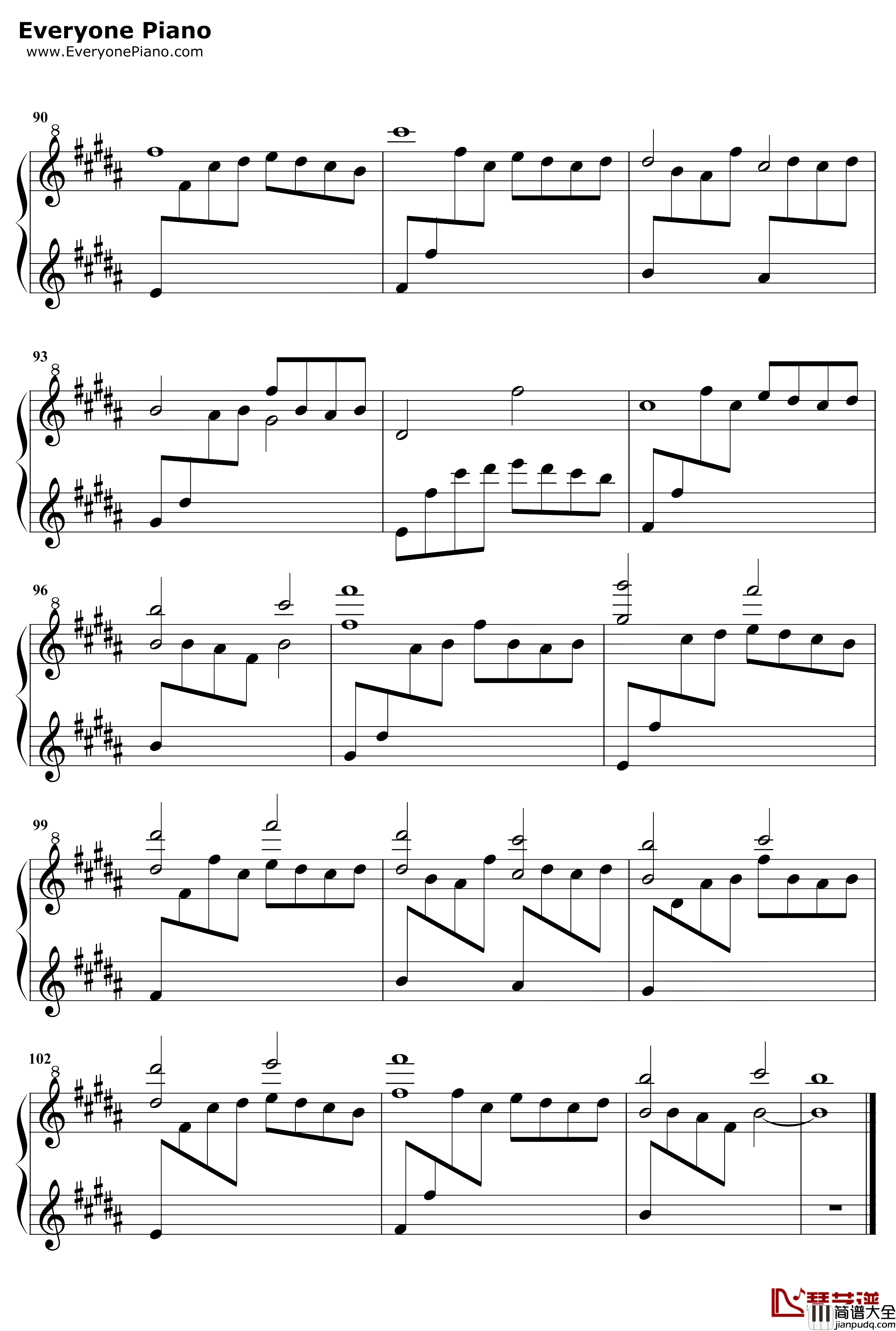 森林钢琴谱_灰澈