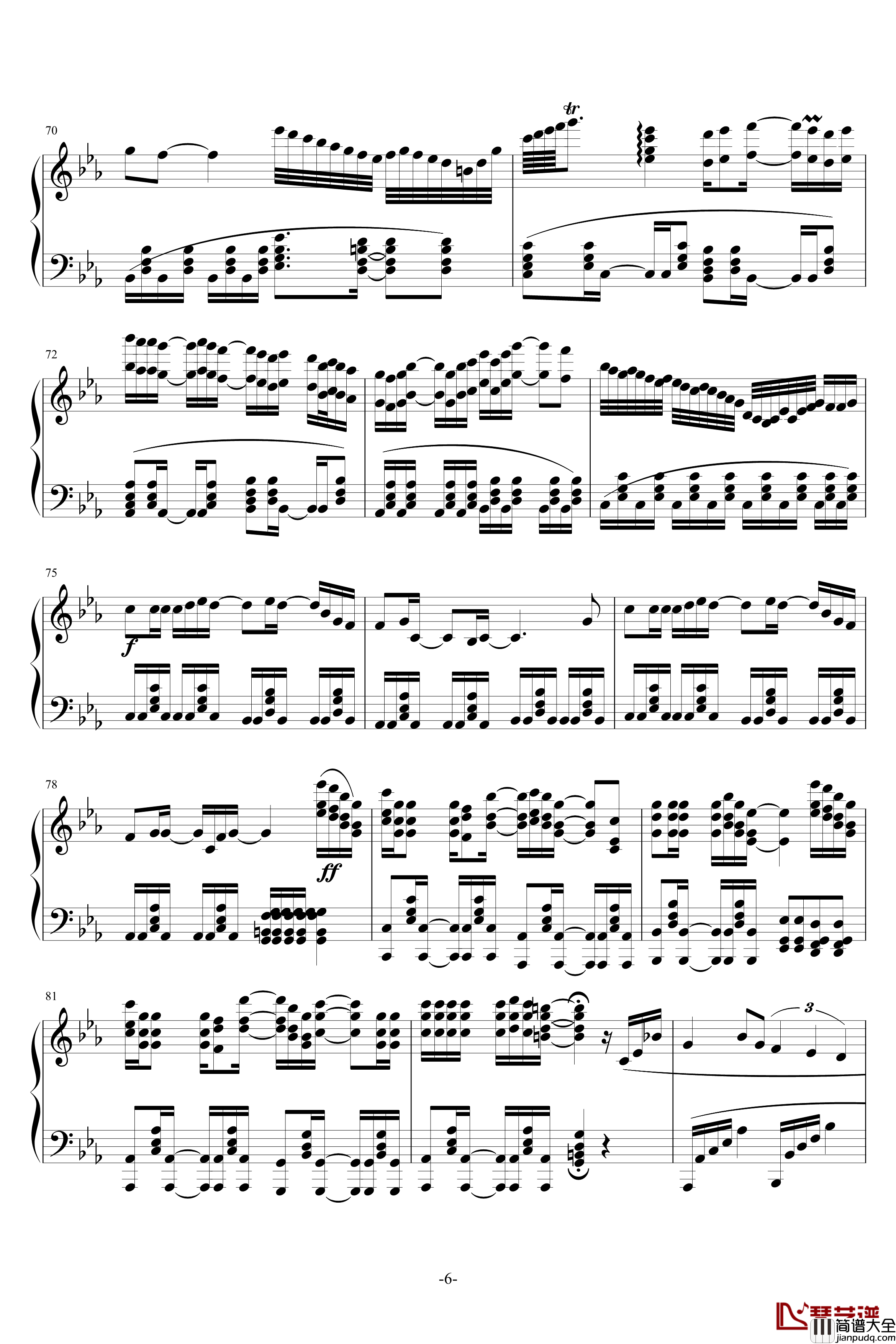 同道殊途钢琴谱_原版钢琴伴奏谱_魔道祖师前尘篇