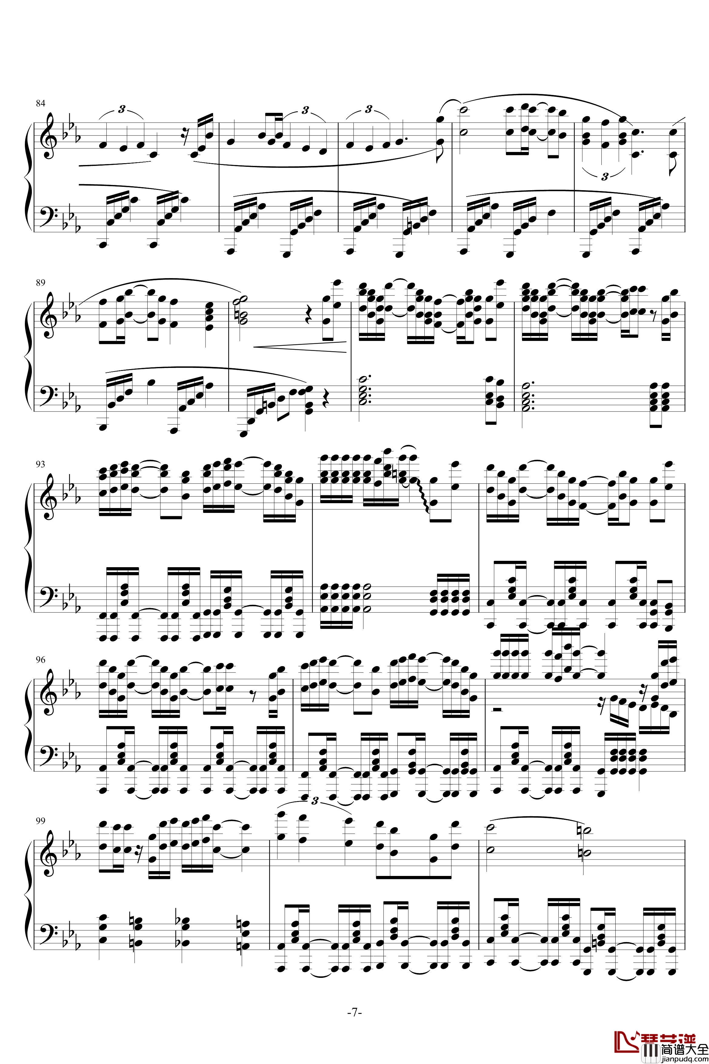 同道殊途钢琴谱_原版钢琴伴奏谱_魔道祖师前尘篇