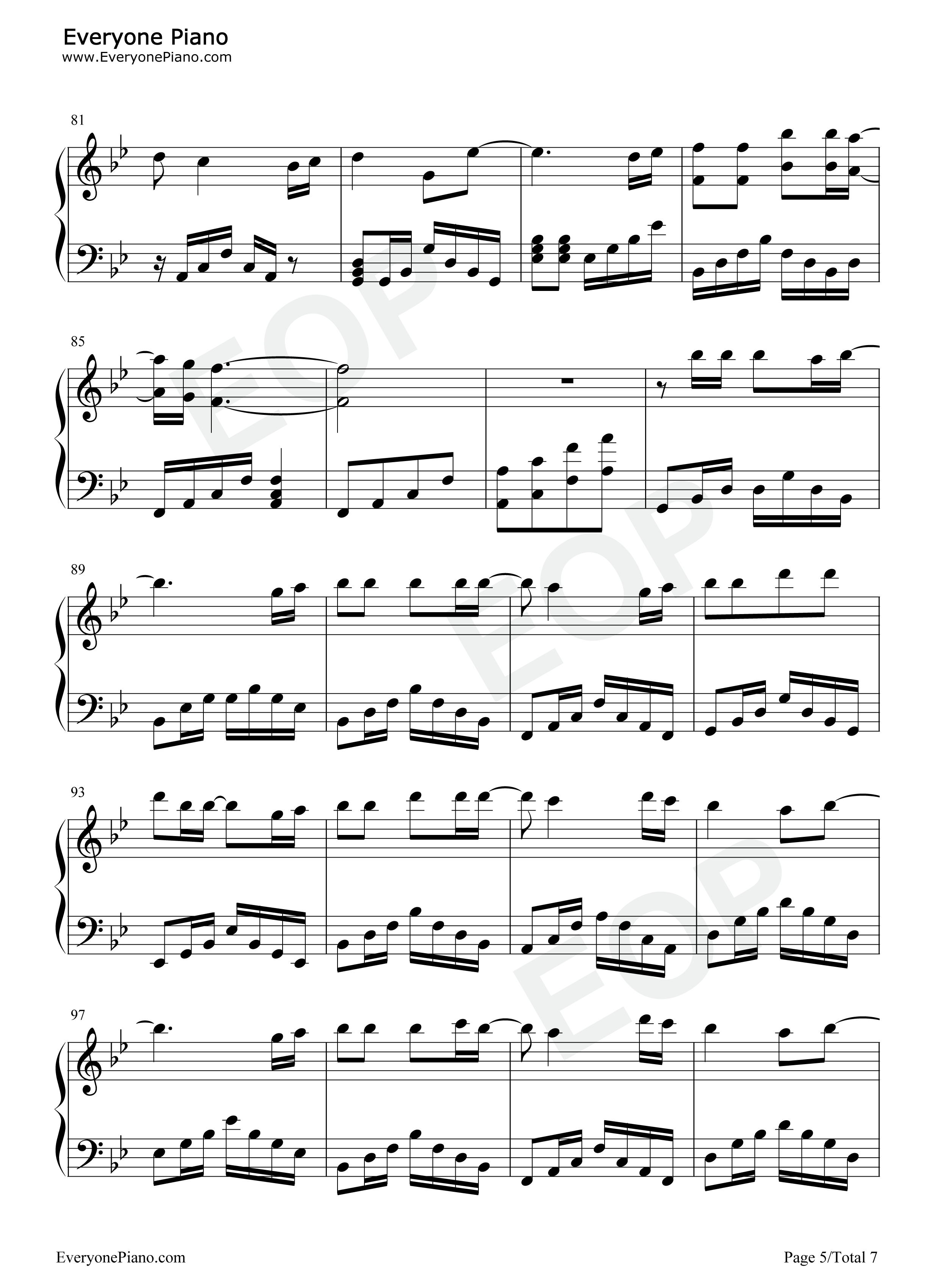 Suddenly钢琴谱_金宝京