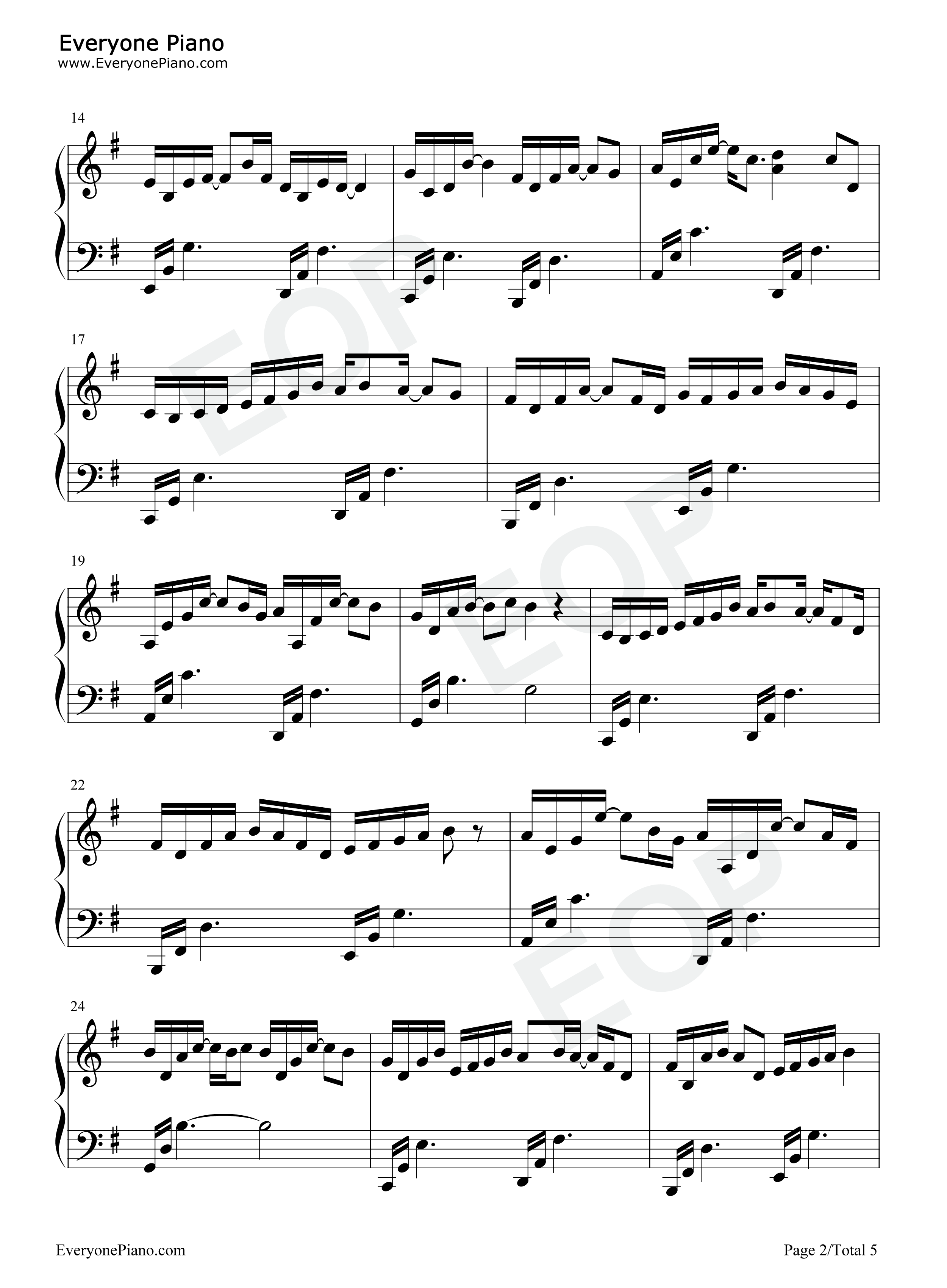 Versace_On_The_Floor钢琴谱_夏蝶