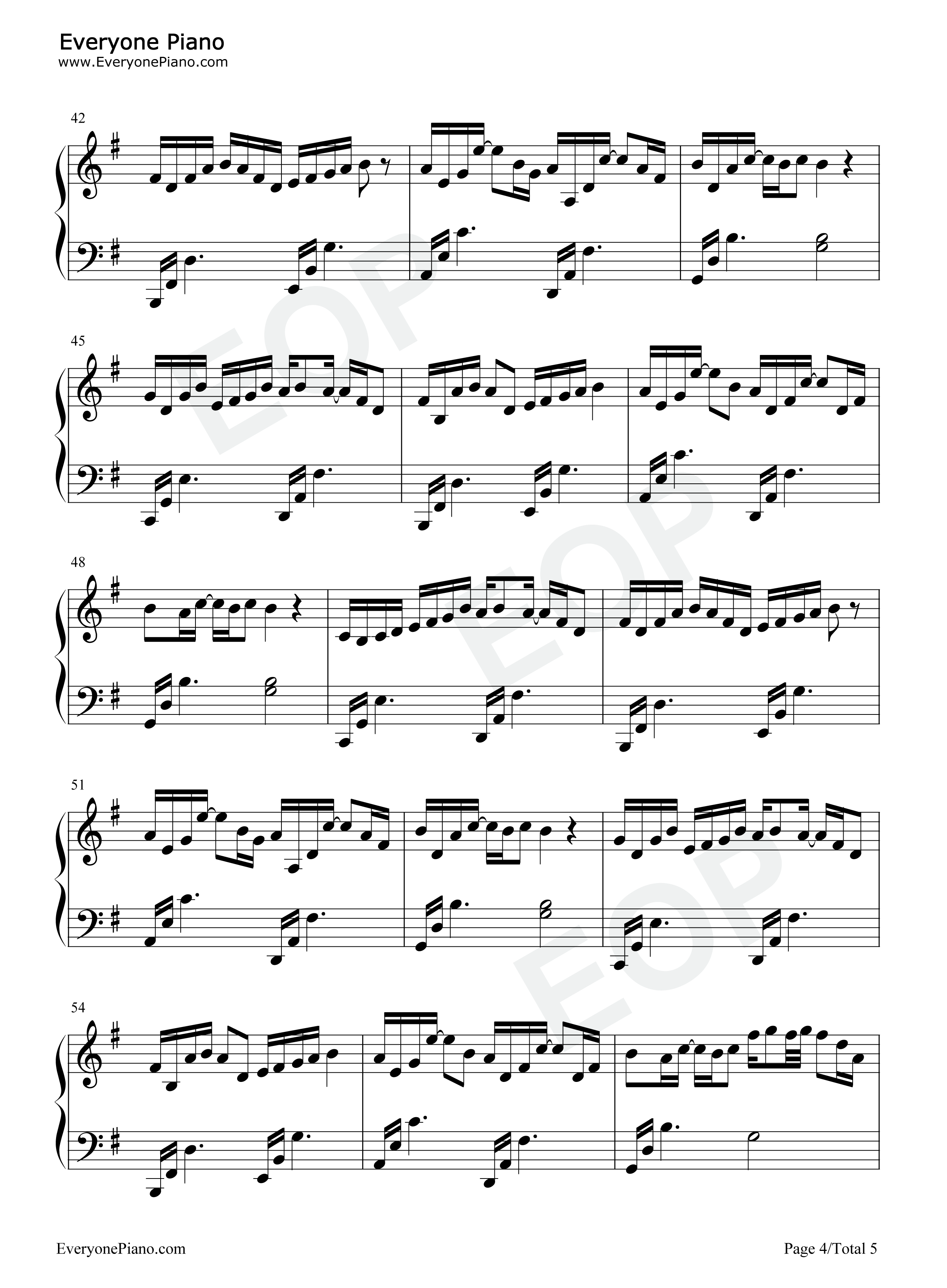 Versace_On_The_Floor钢琴谱_夏蝶