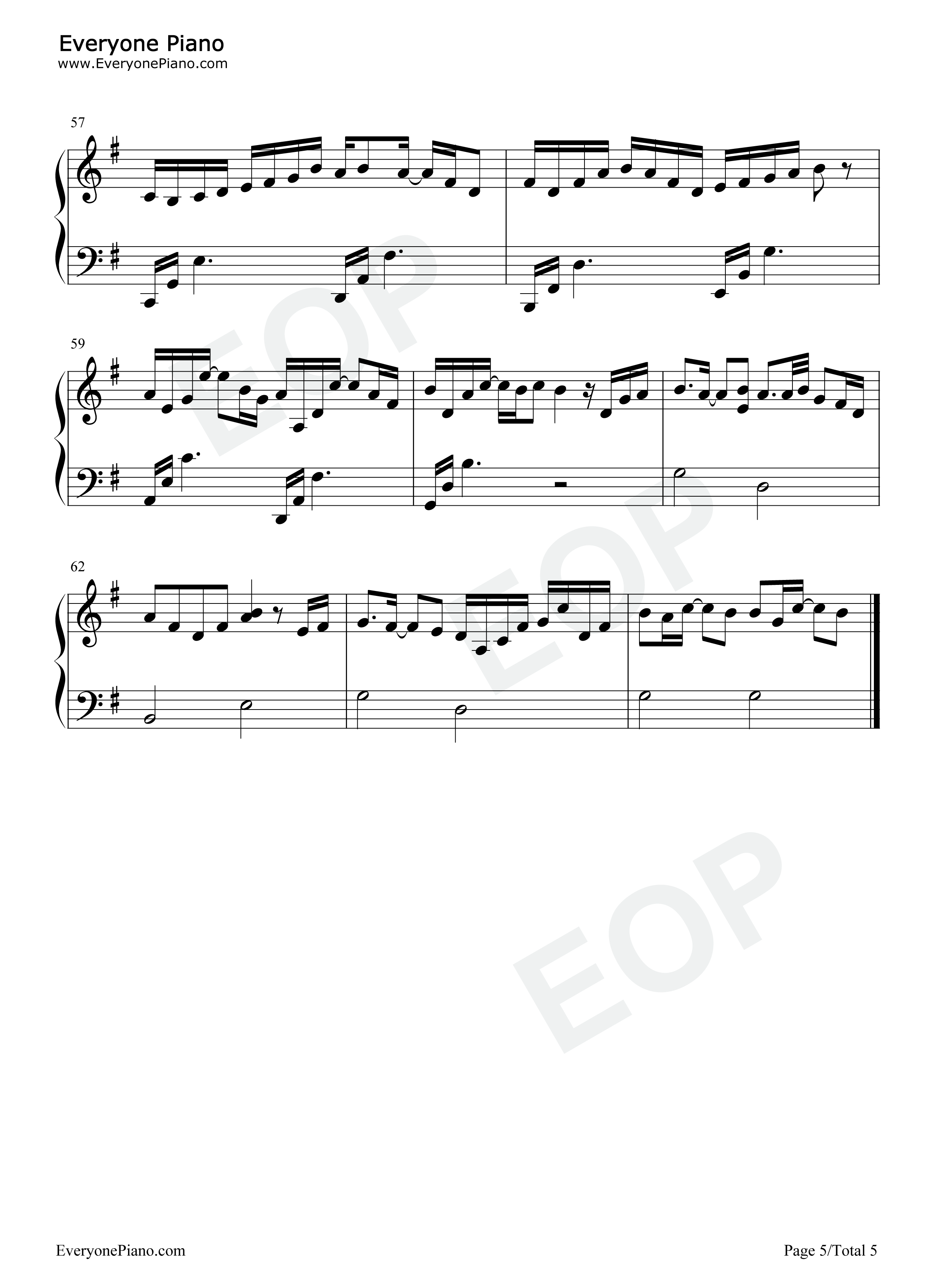 Versace_On_The_Floor钢琴谱_夏蝶