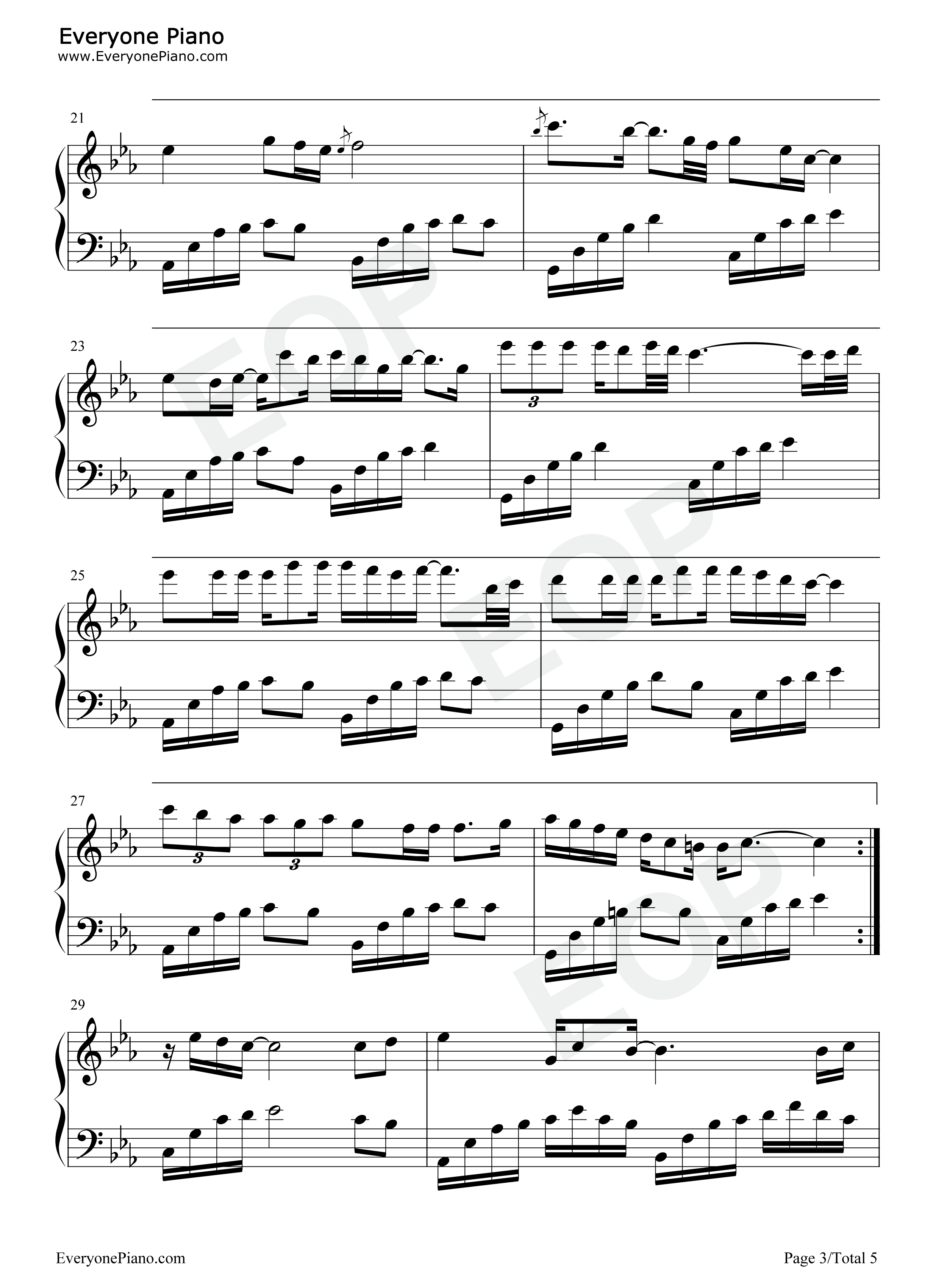 原谅我一次钢琴谱_欢子