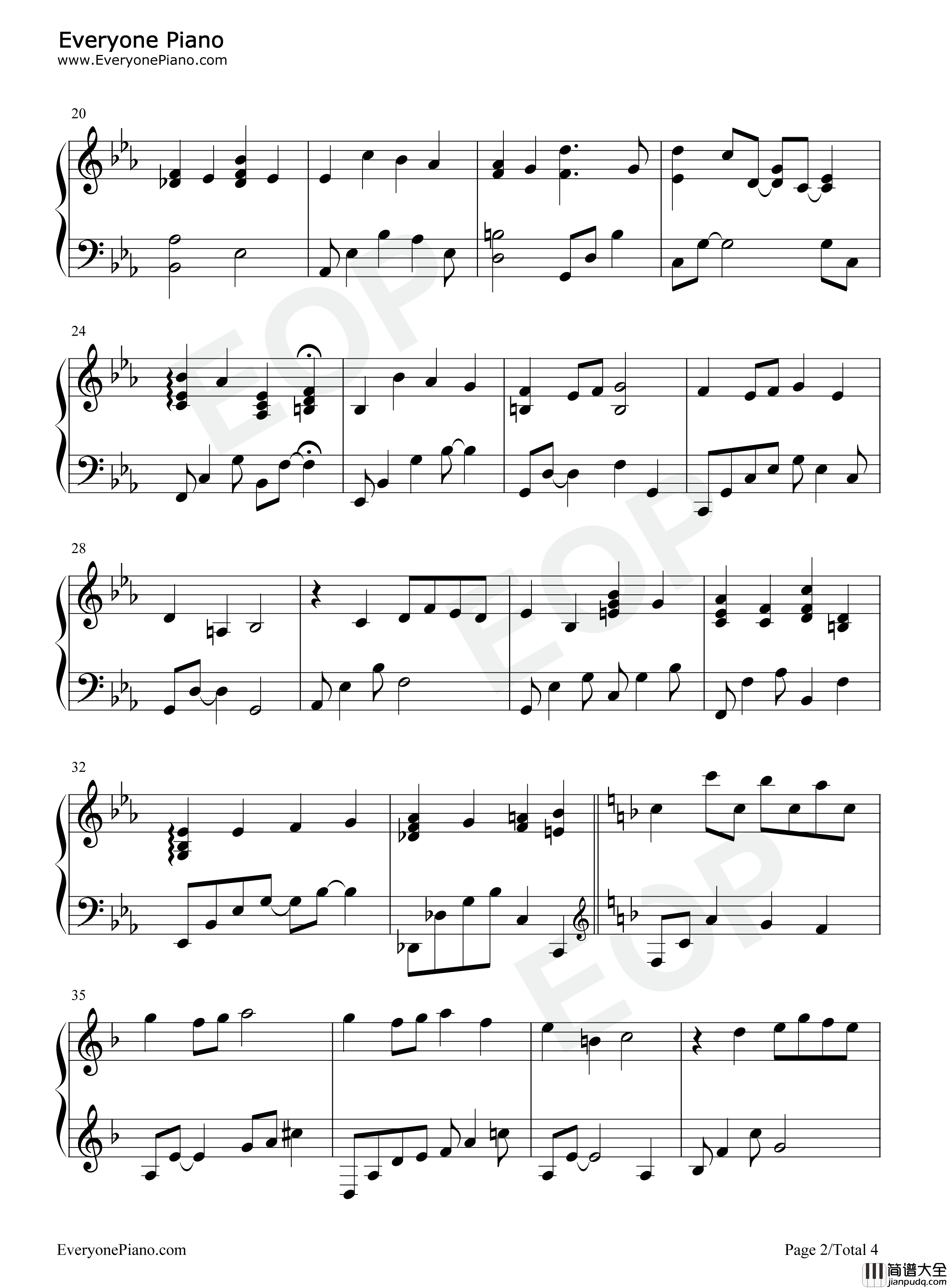 The_Second_Star_to_the_Right钢琴谱_Sammy_Fain