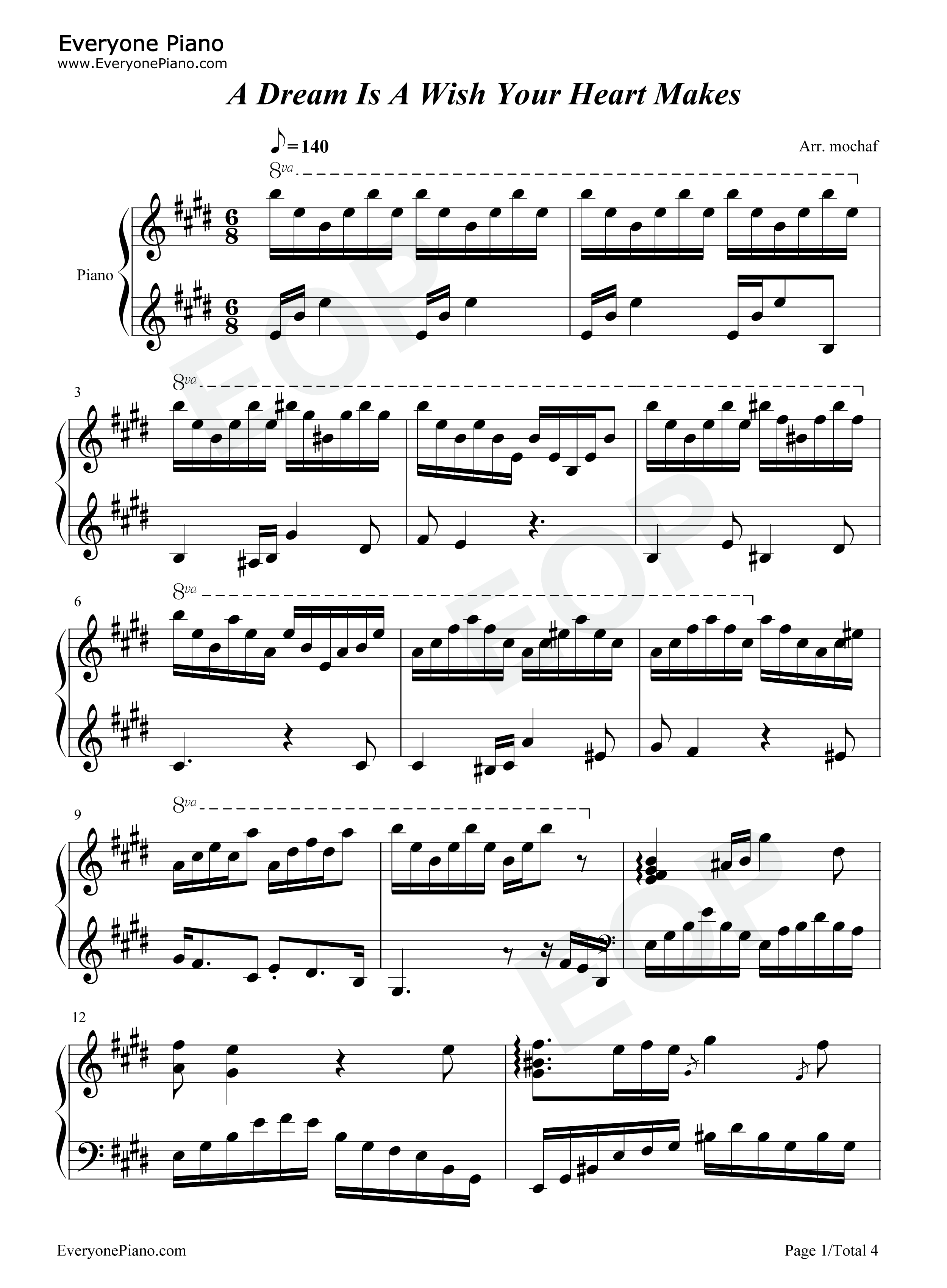 A_Dream_Is_a_Wish_Your_Heart_Makes钢琴谱_Lily_James