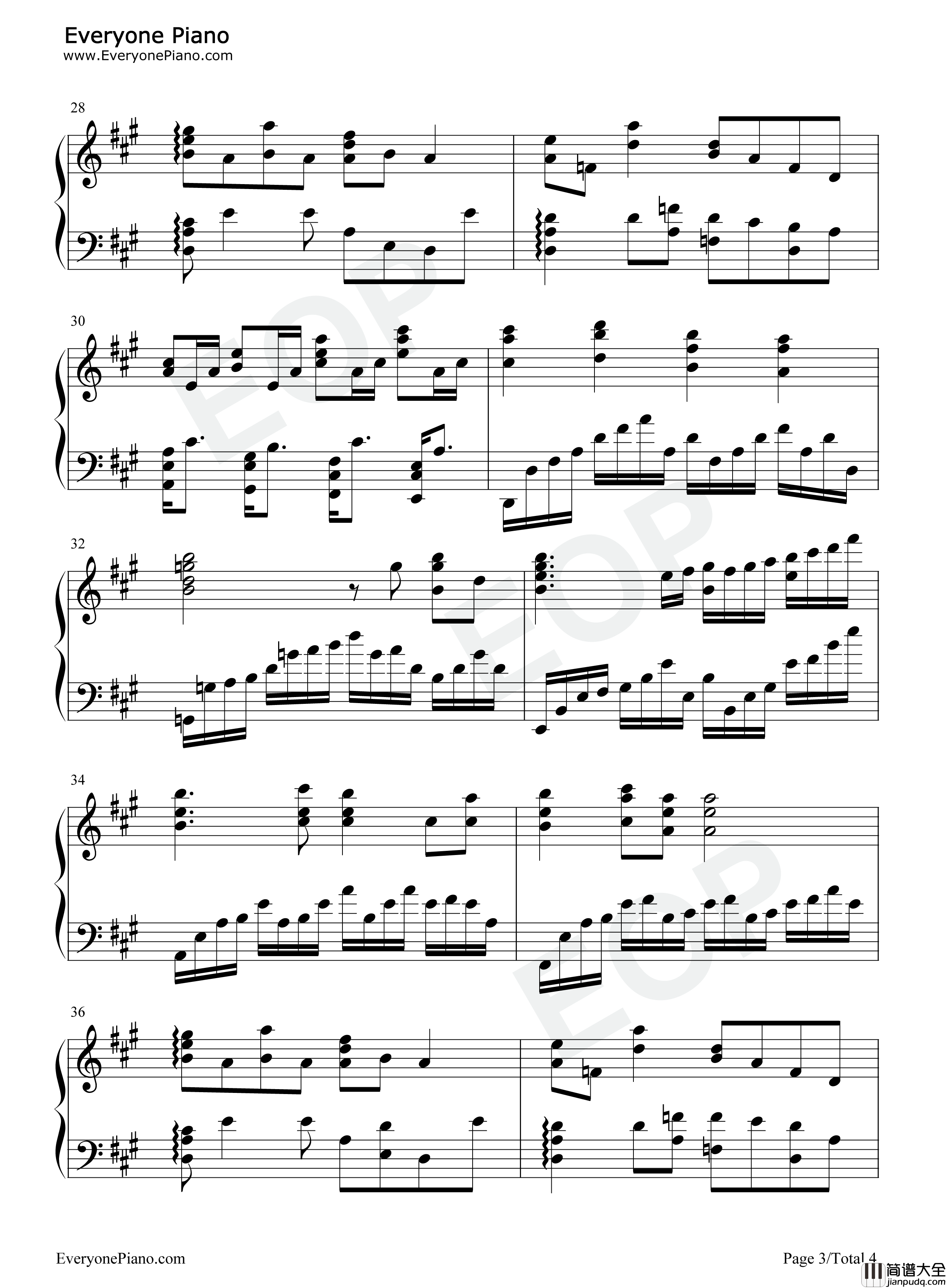 Reflection钢琴谱_Lea_Salonga