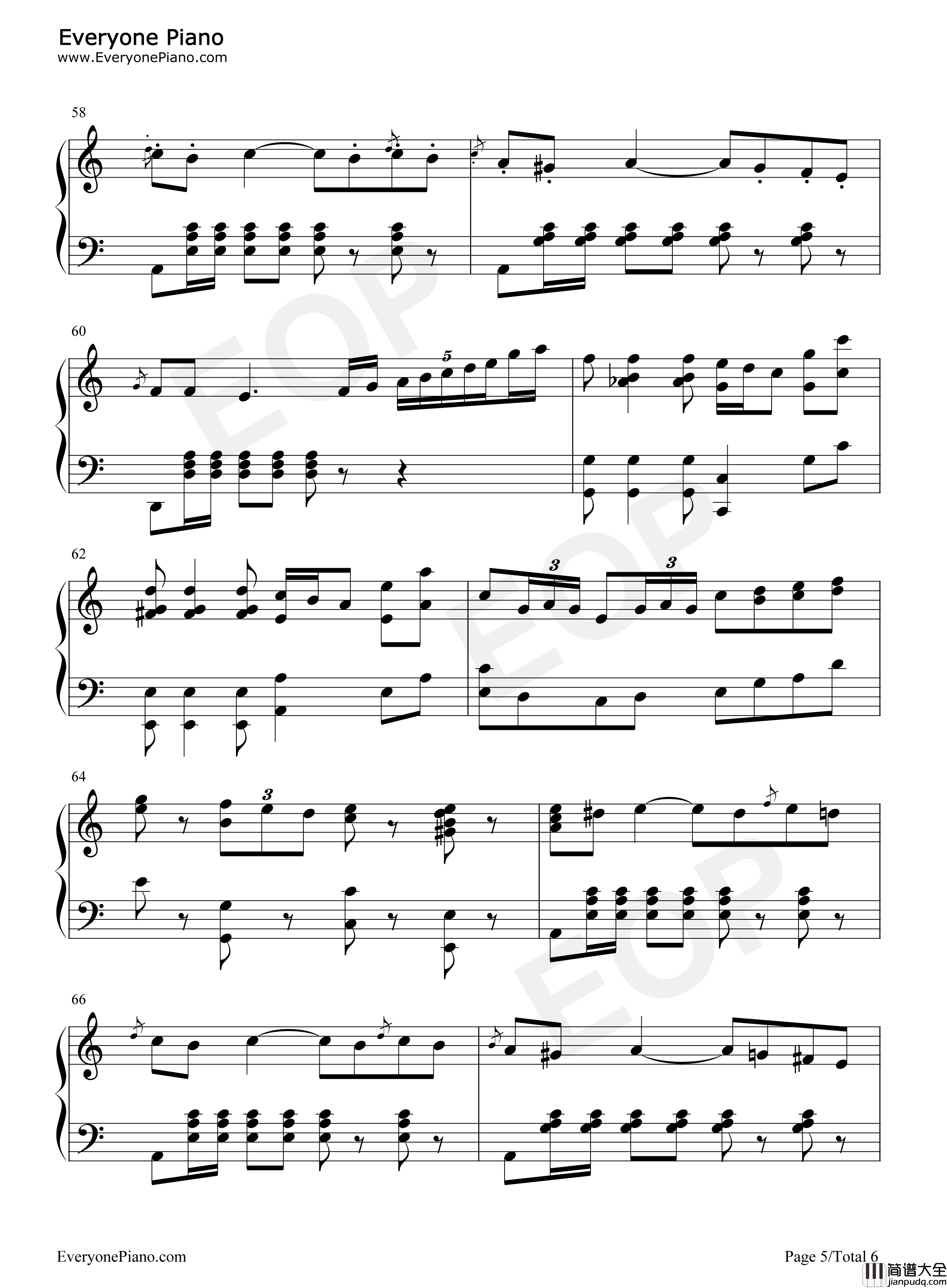 卡门钢琴谱_乔治·比才