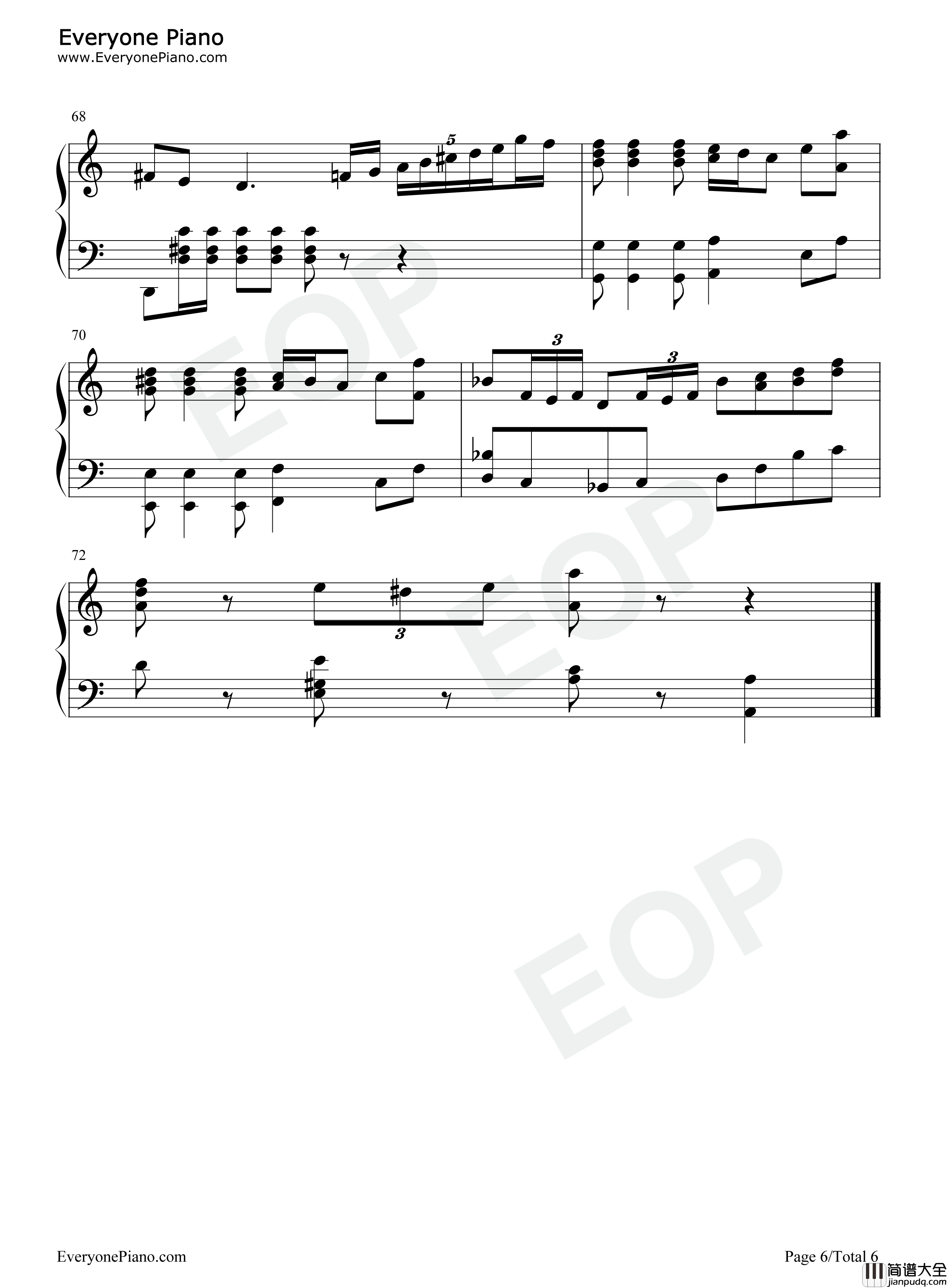 卡门钢琴谱_乔治·比才