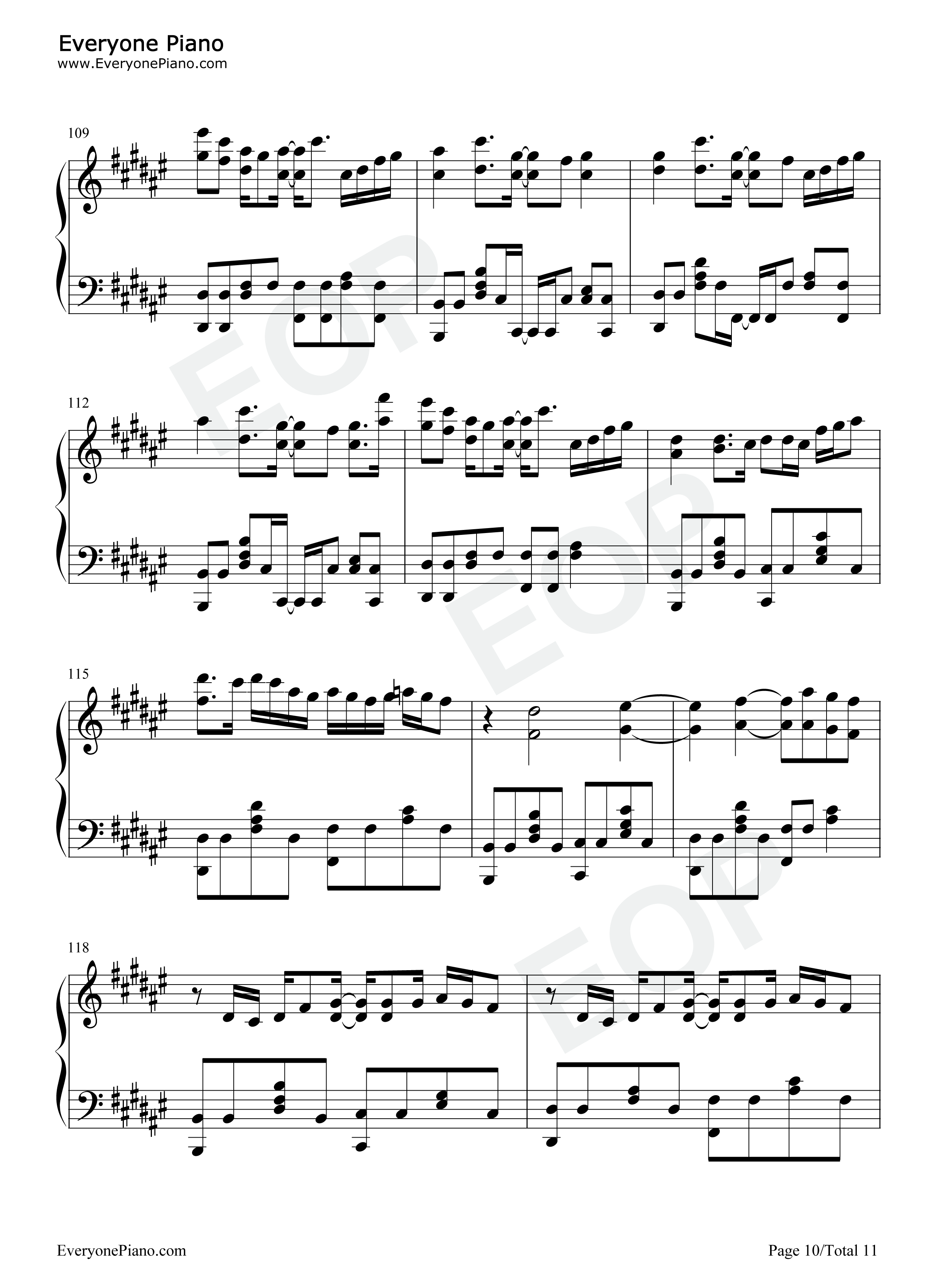 花女钢琴谱_花譜_花谱