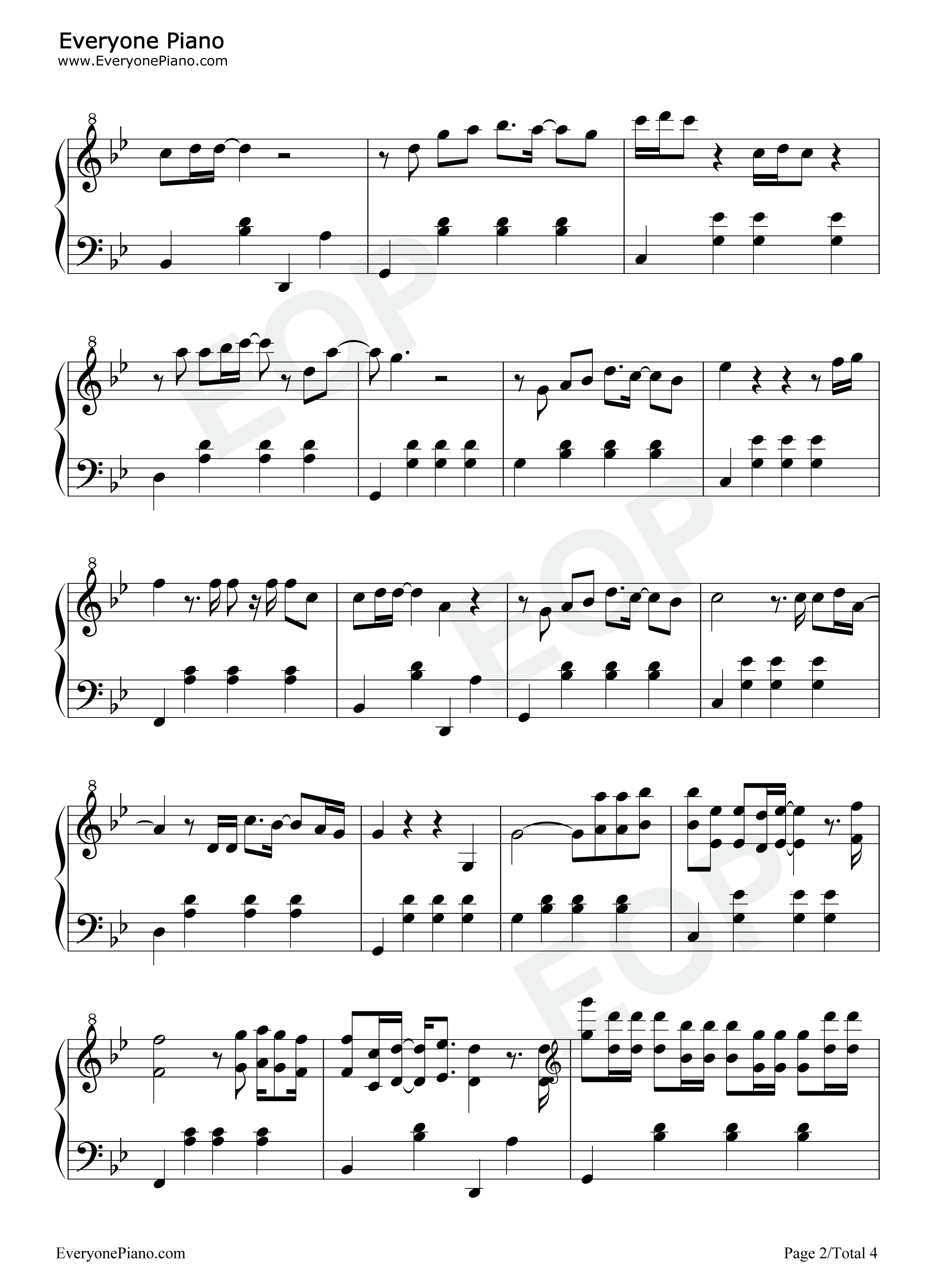 秋恋钢琴谱_祁隆