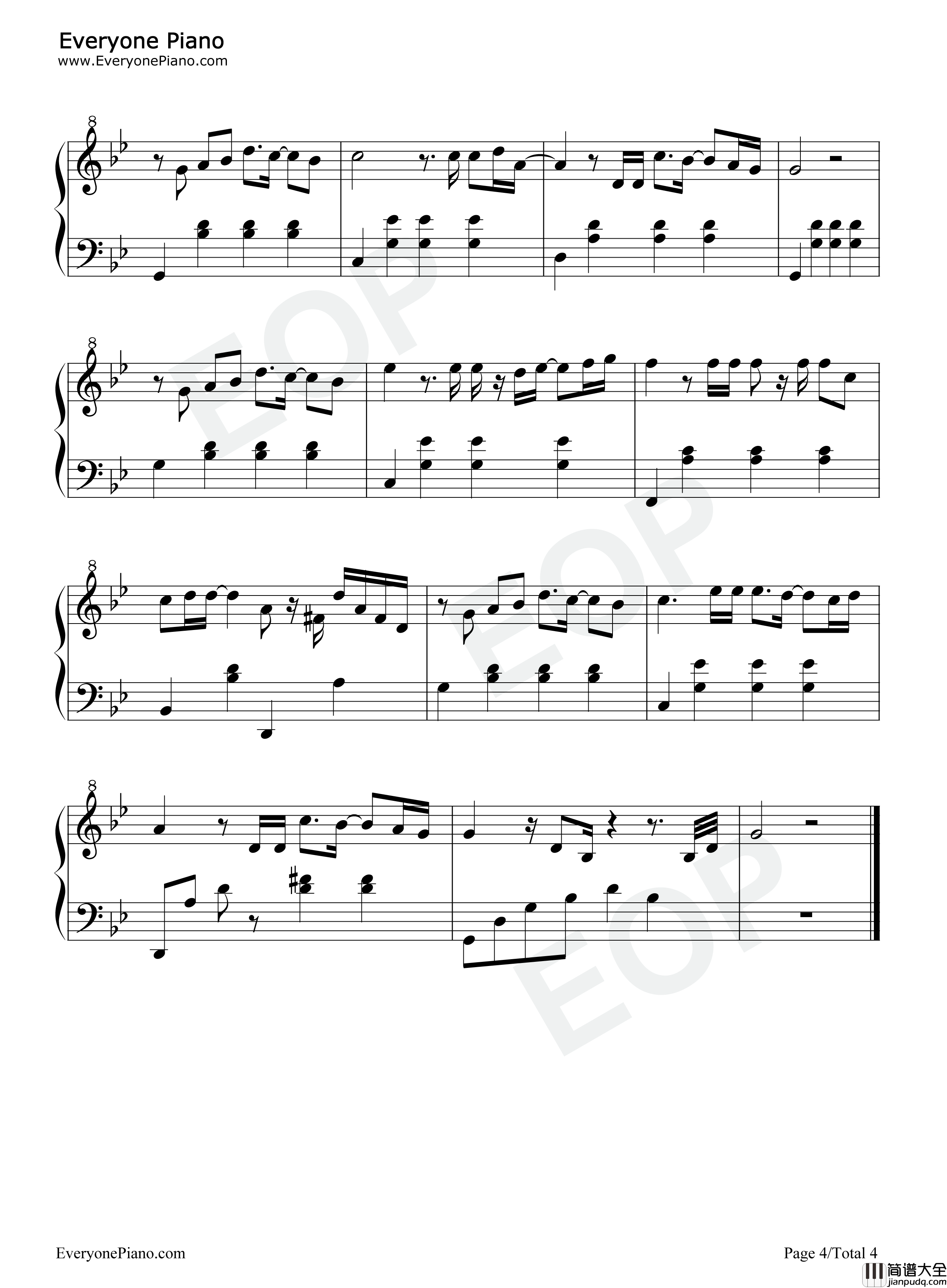 秋恋钢琴谱_祁隆