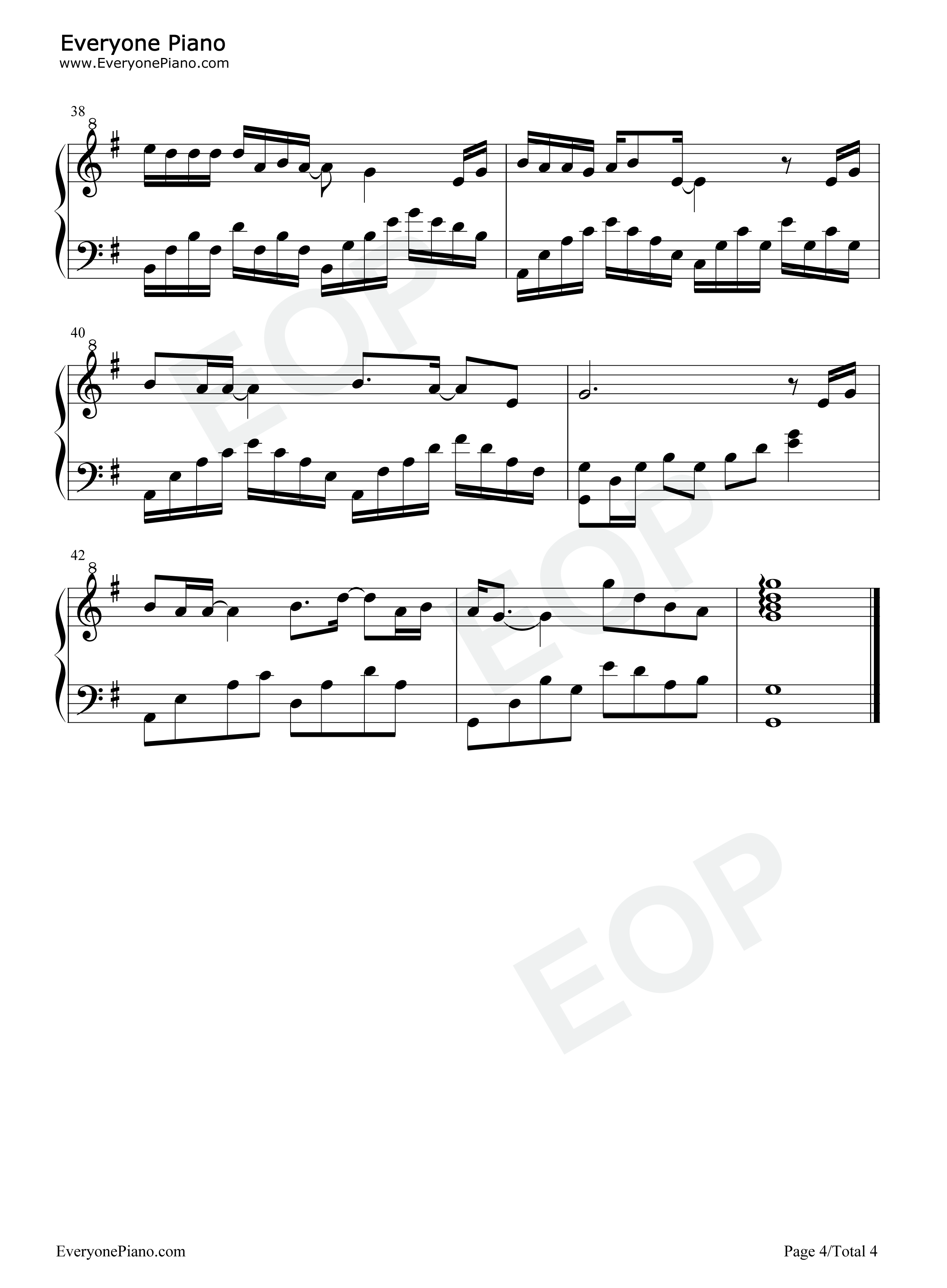 爱似水仙钢琴谱_金海心