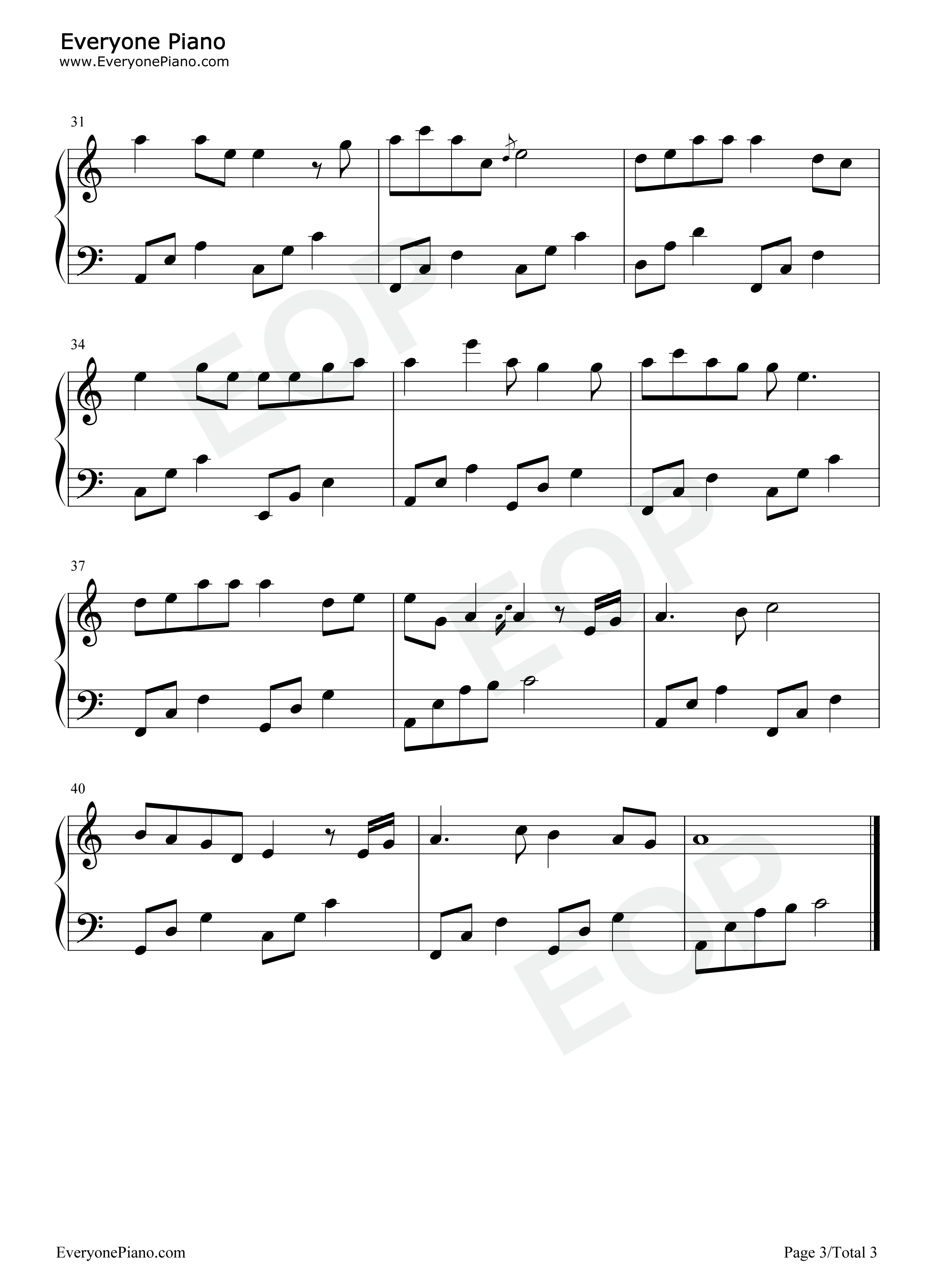 小城画师钢琴谱_李小贝