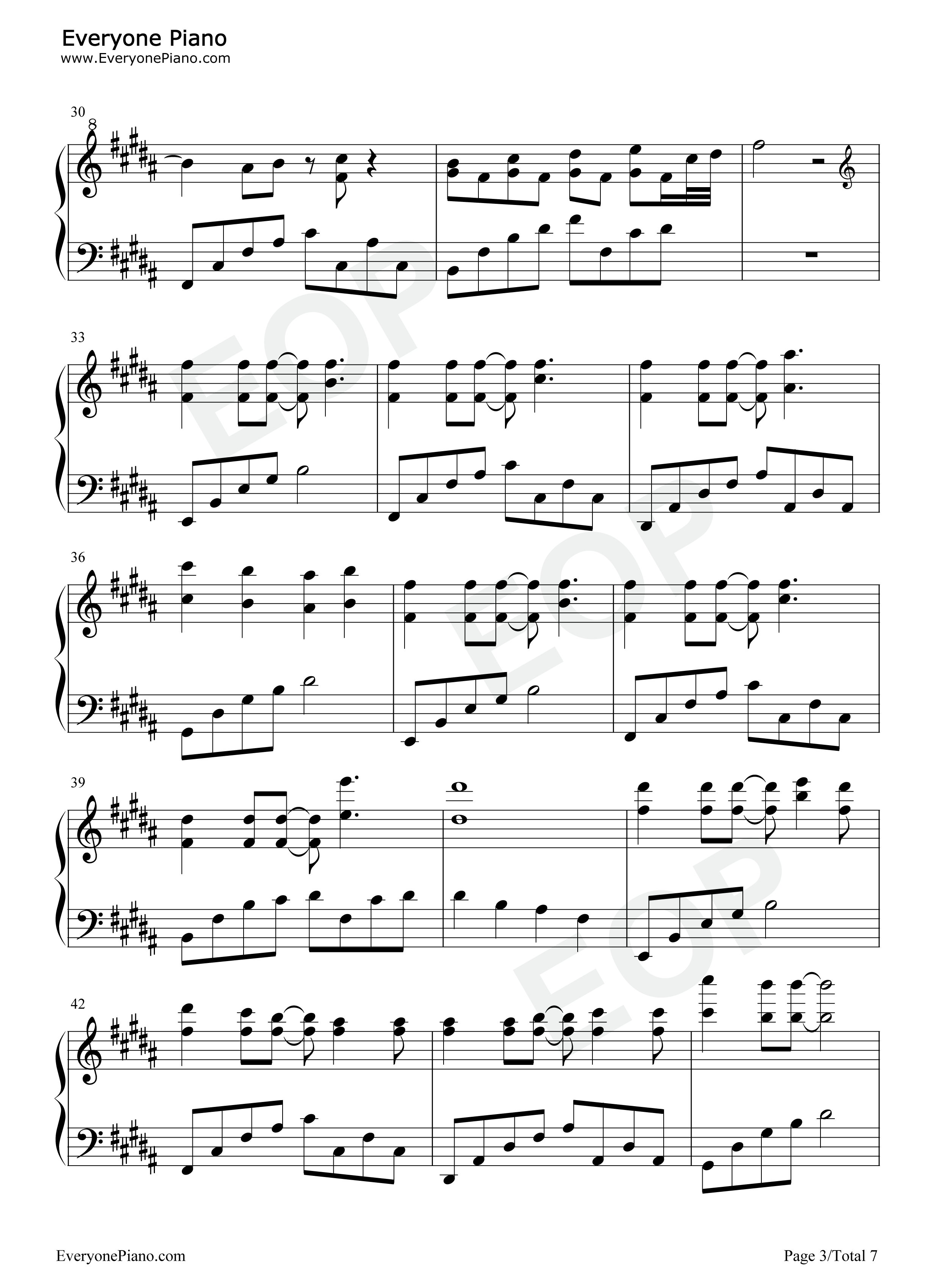 未言君名钢琴谱_十指流玉