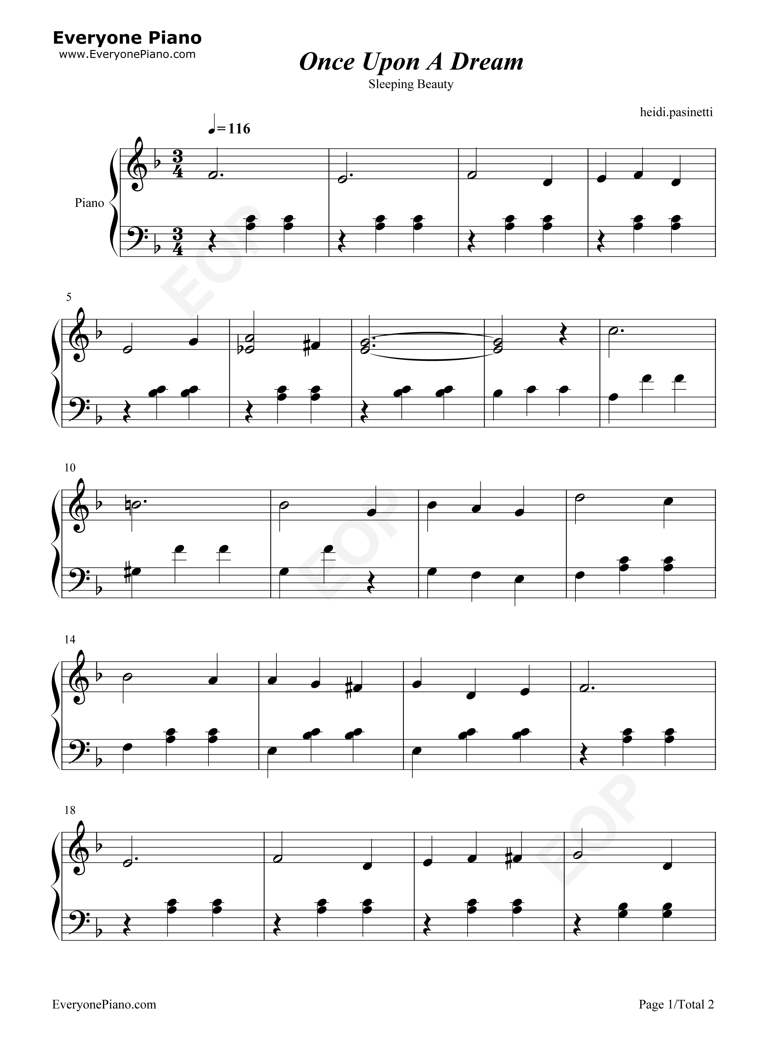 Once_Upon_A_Dream钢琴谱_Sammy_Fain