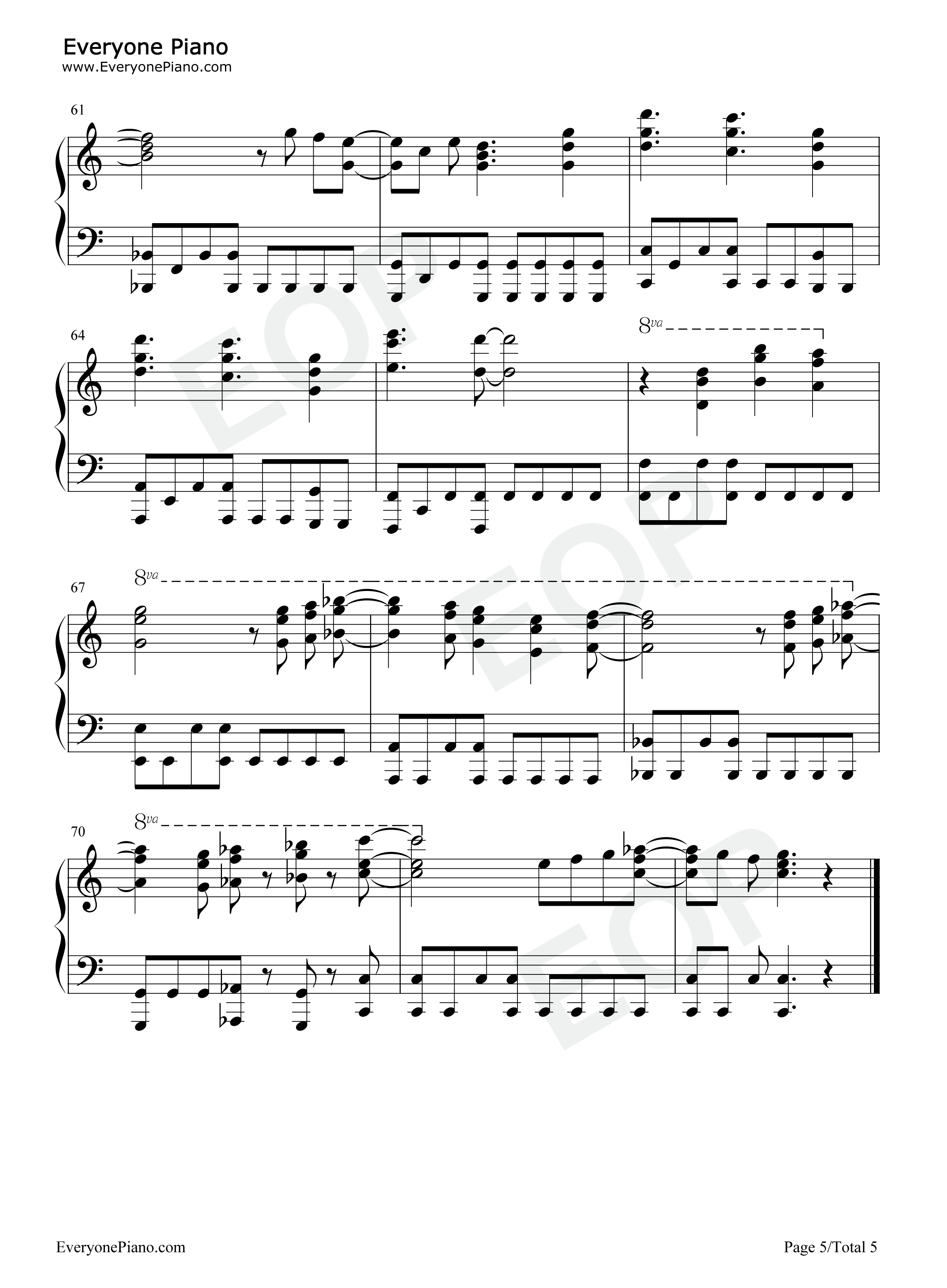 Gusty_Garden_Galaxy钢琴谱_横田真人