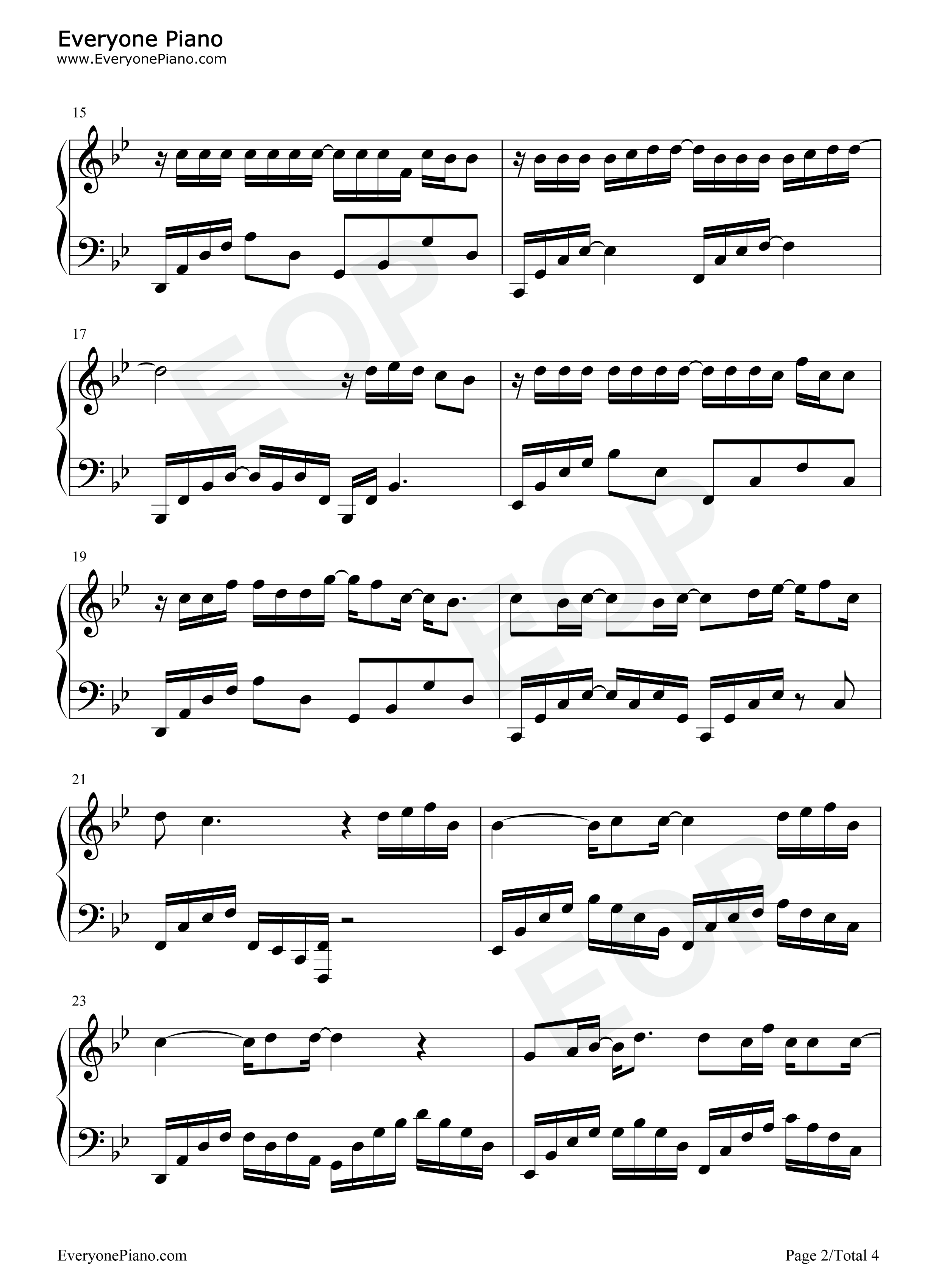 心墙钢琴谱_林俊杰